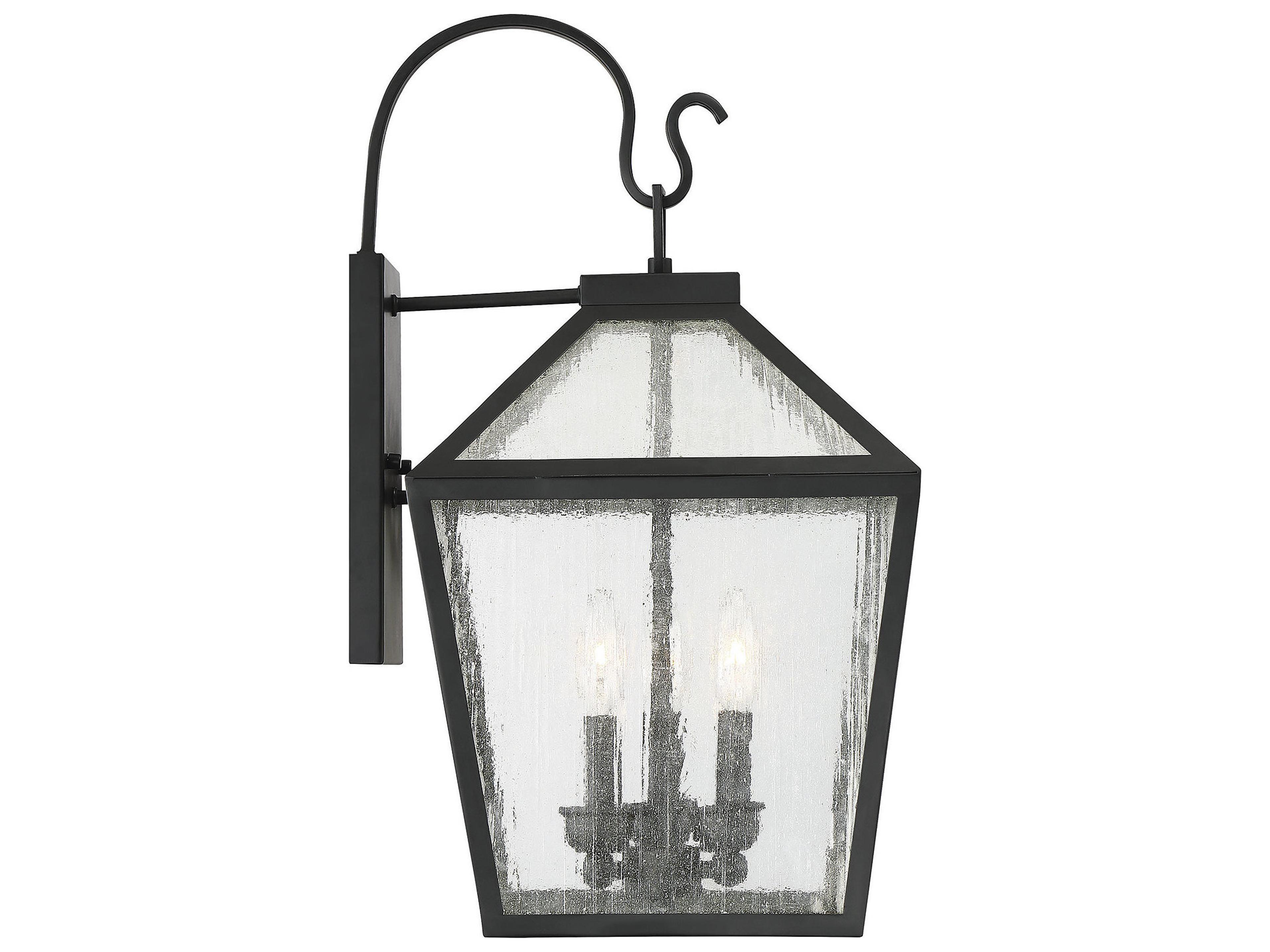 Savoy House Woodstock 3 - Light Glass Outdoor Wall Light