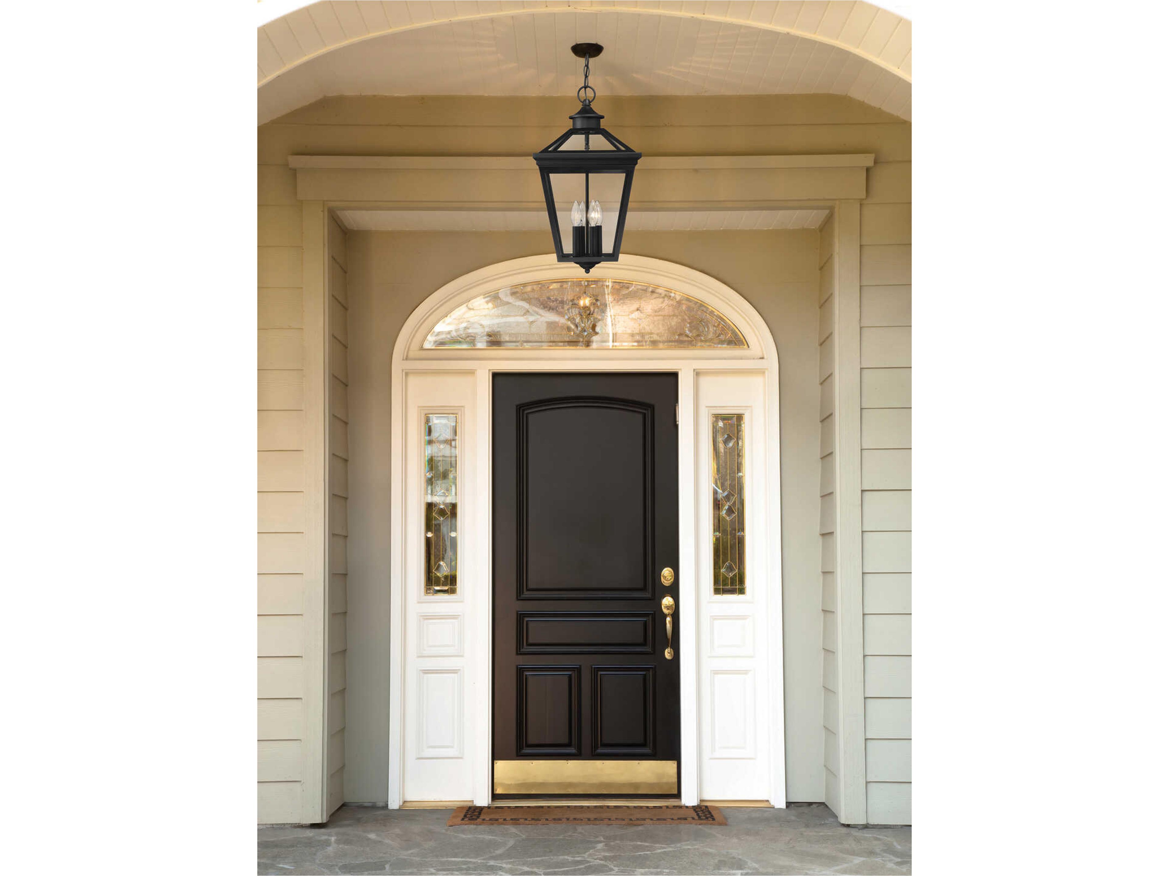 Savoy House Ellijay 4-Light Black Glass Lantern Pendant