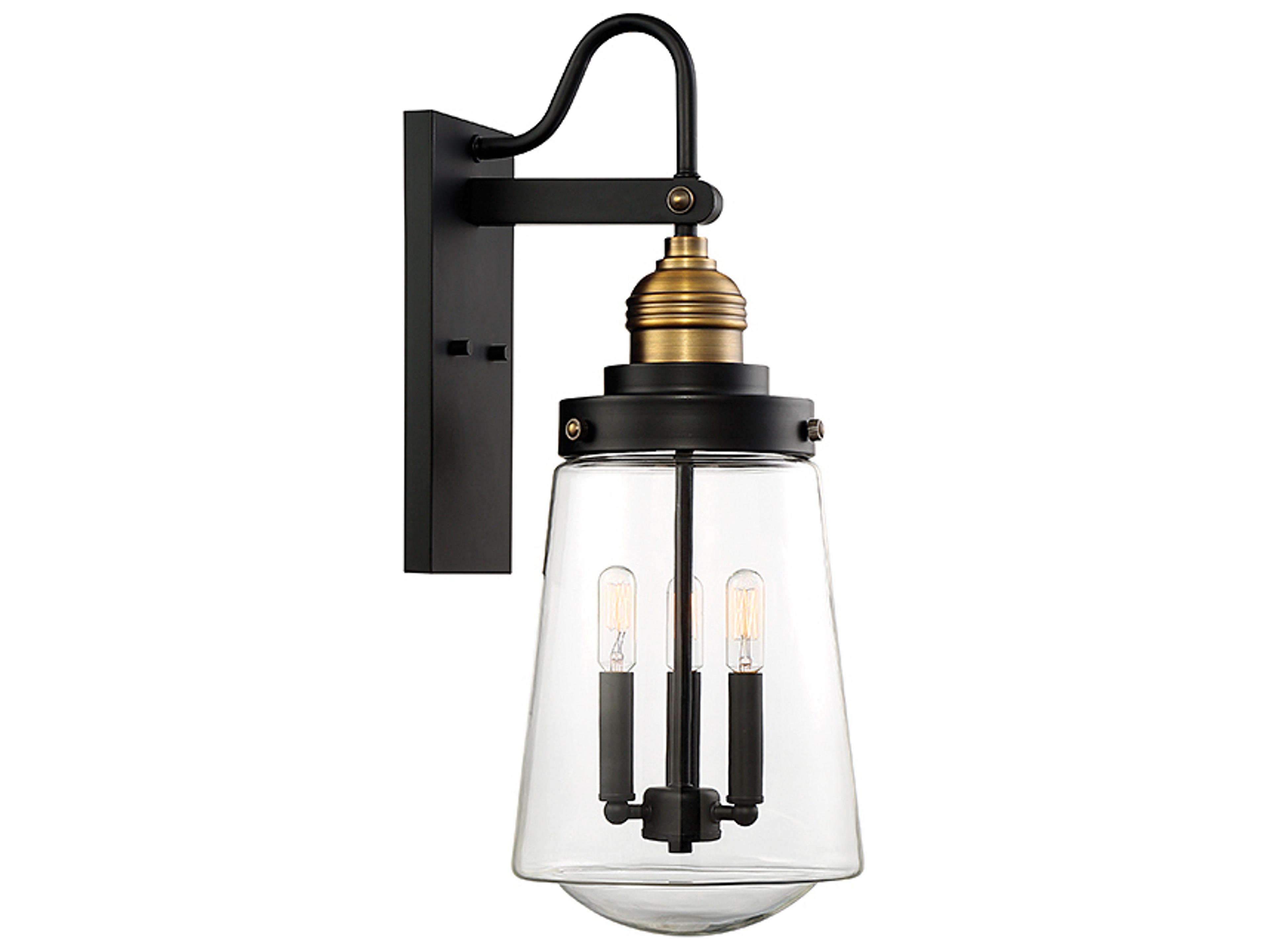 Savoy House Macauley 3 - Light Glass Outdoor Wall Light