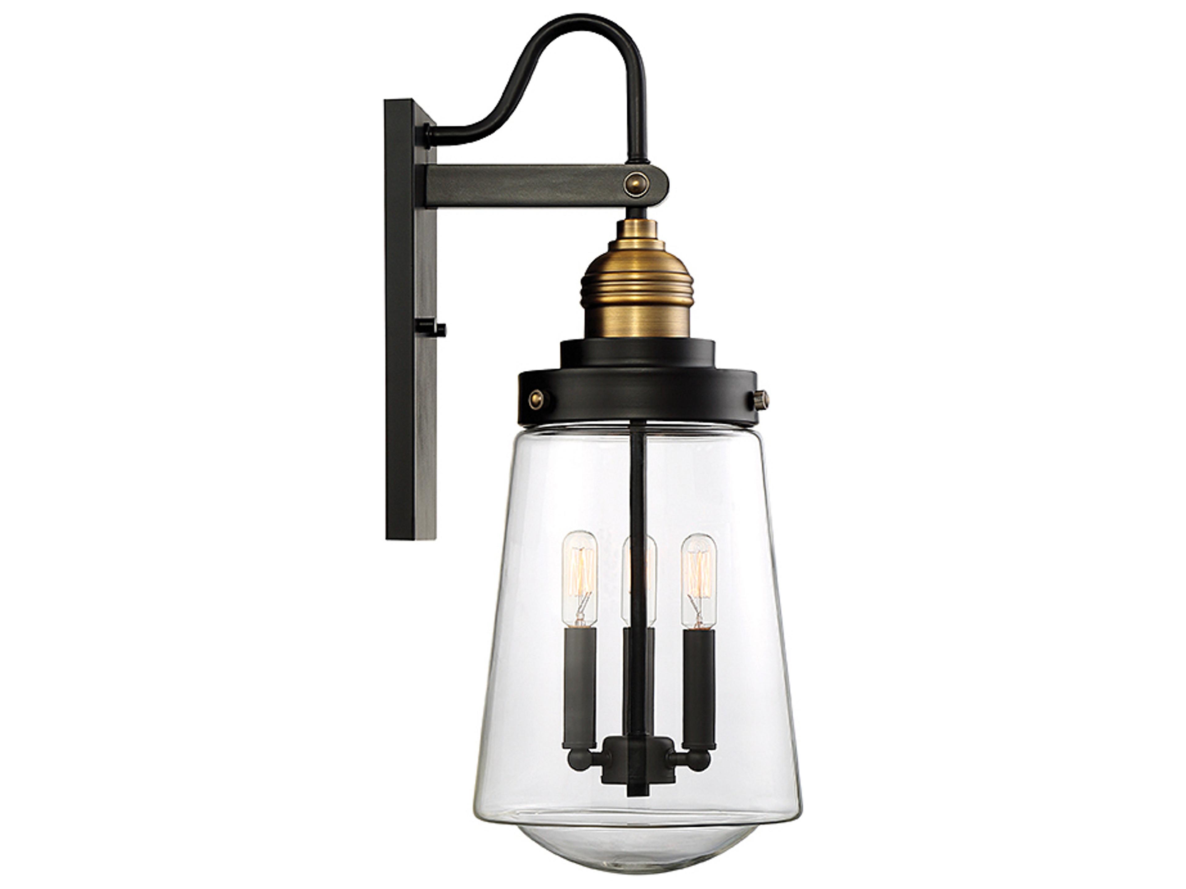 Savoy House Macauley 3 - Light Glass Outdoor Wall Light