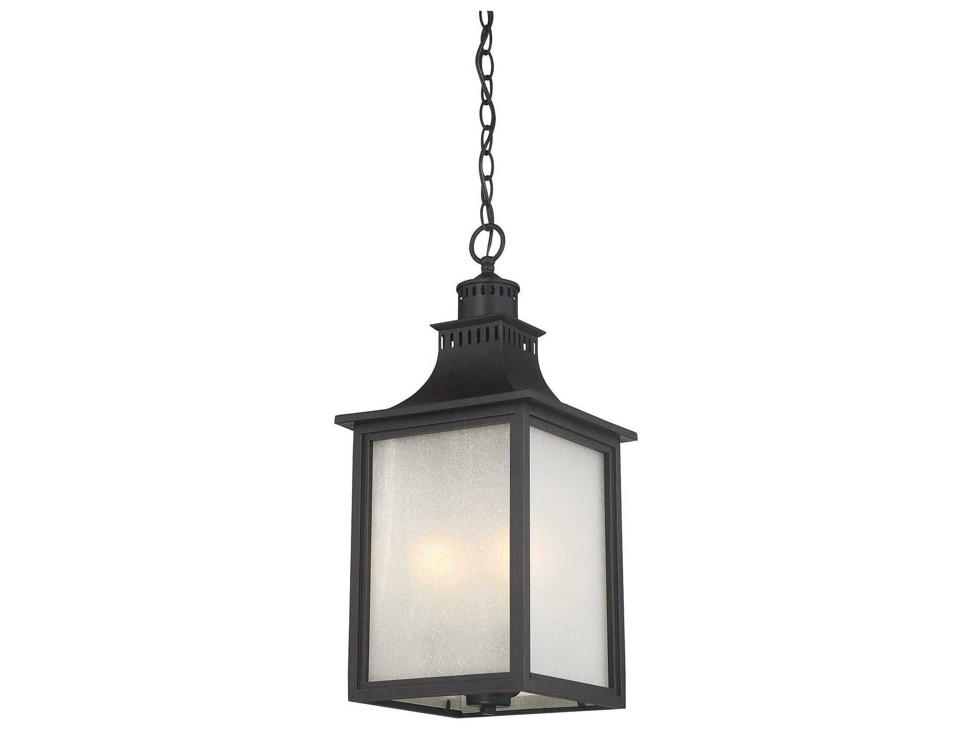 Savoy House Monte Grande 3-Light English Bronze Glass Lantern Mini Pendant