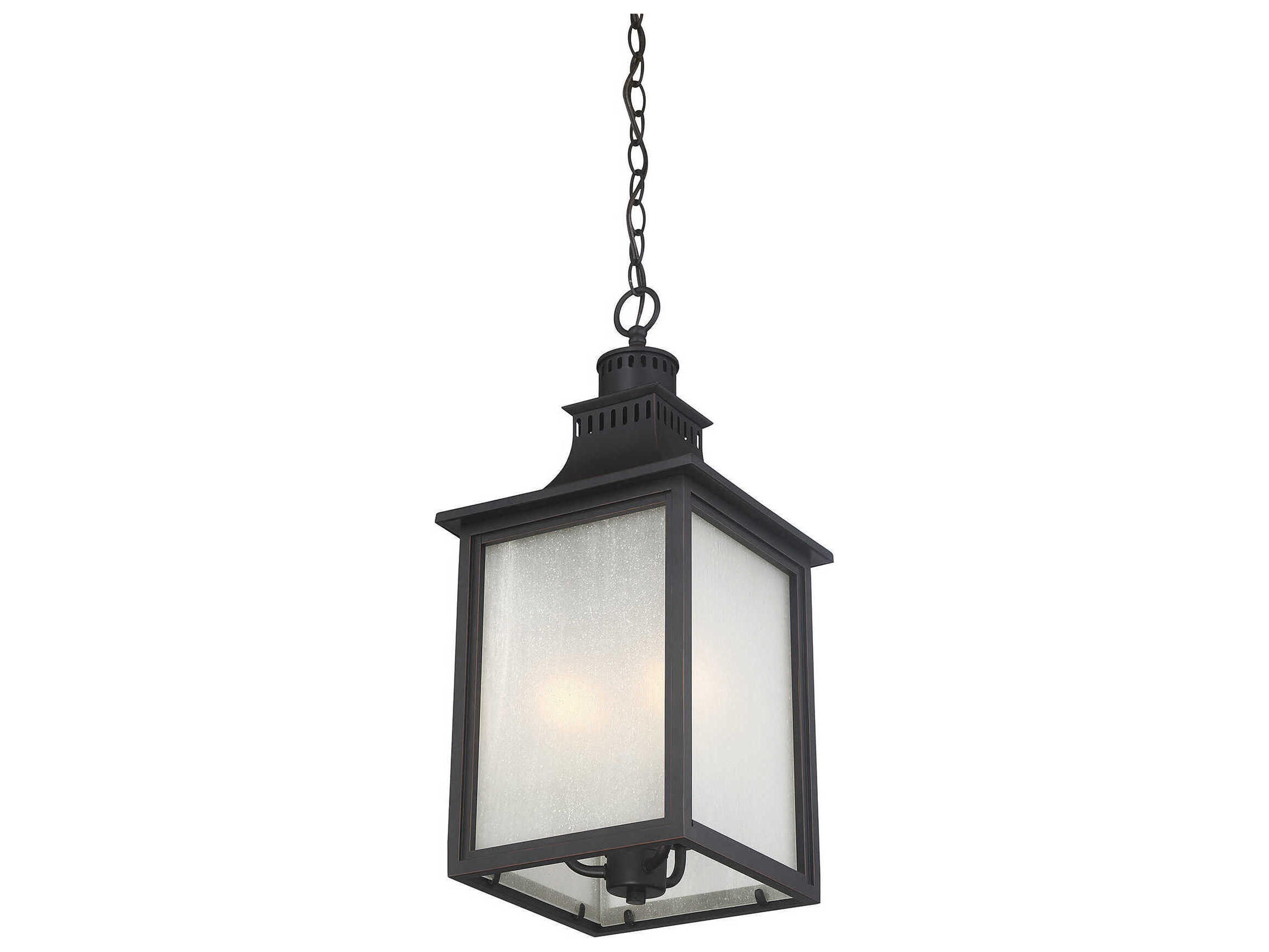 Savoy House Monte Grande 3-Light English Bronze Glass Lantern Mini Pendant