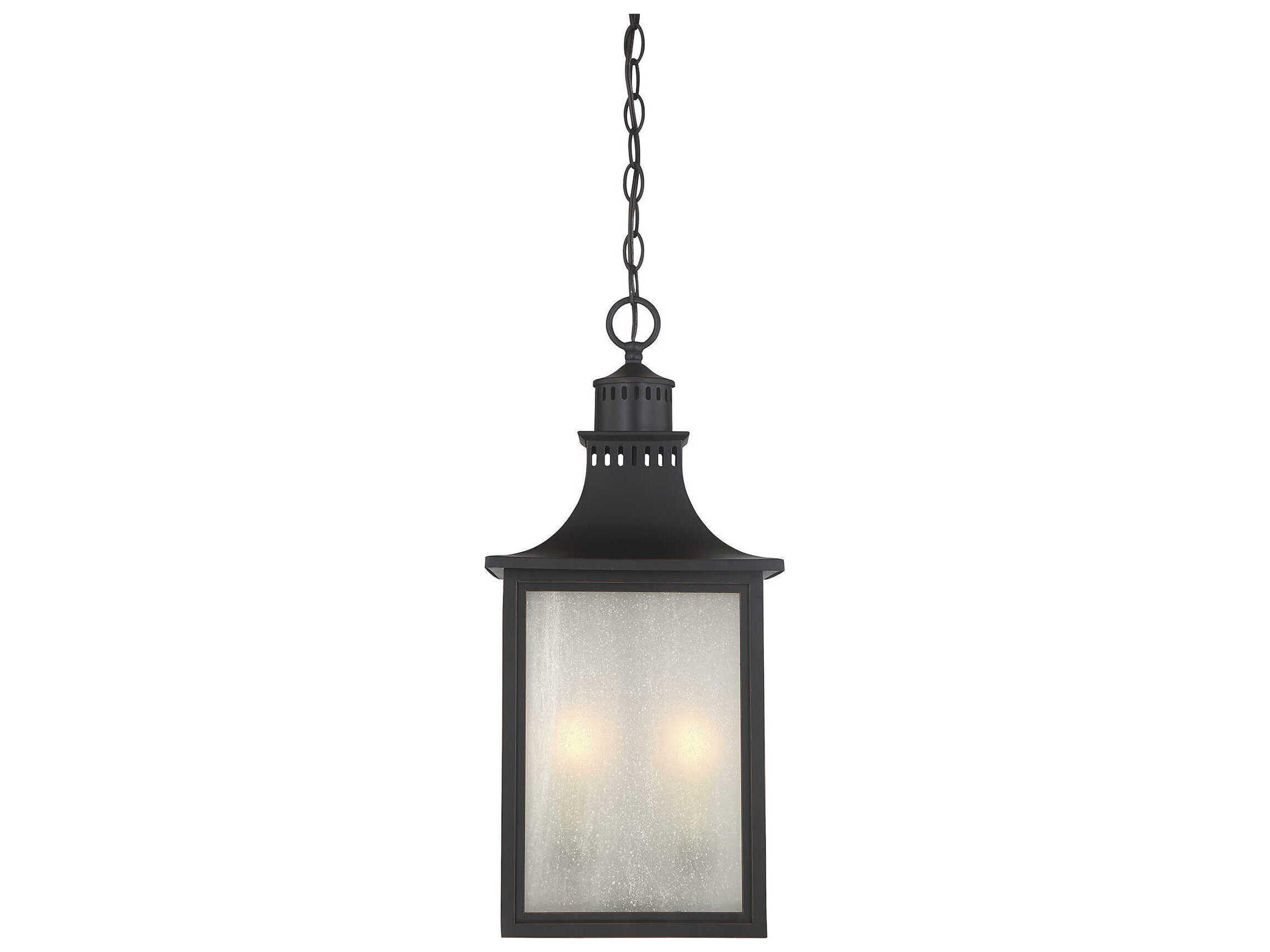 Savoy House Monte Grande 3-Light English Bronze Glass Lantern Mini Pendant