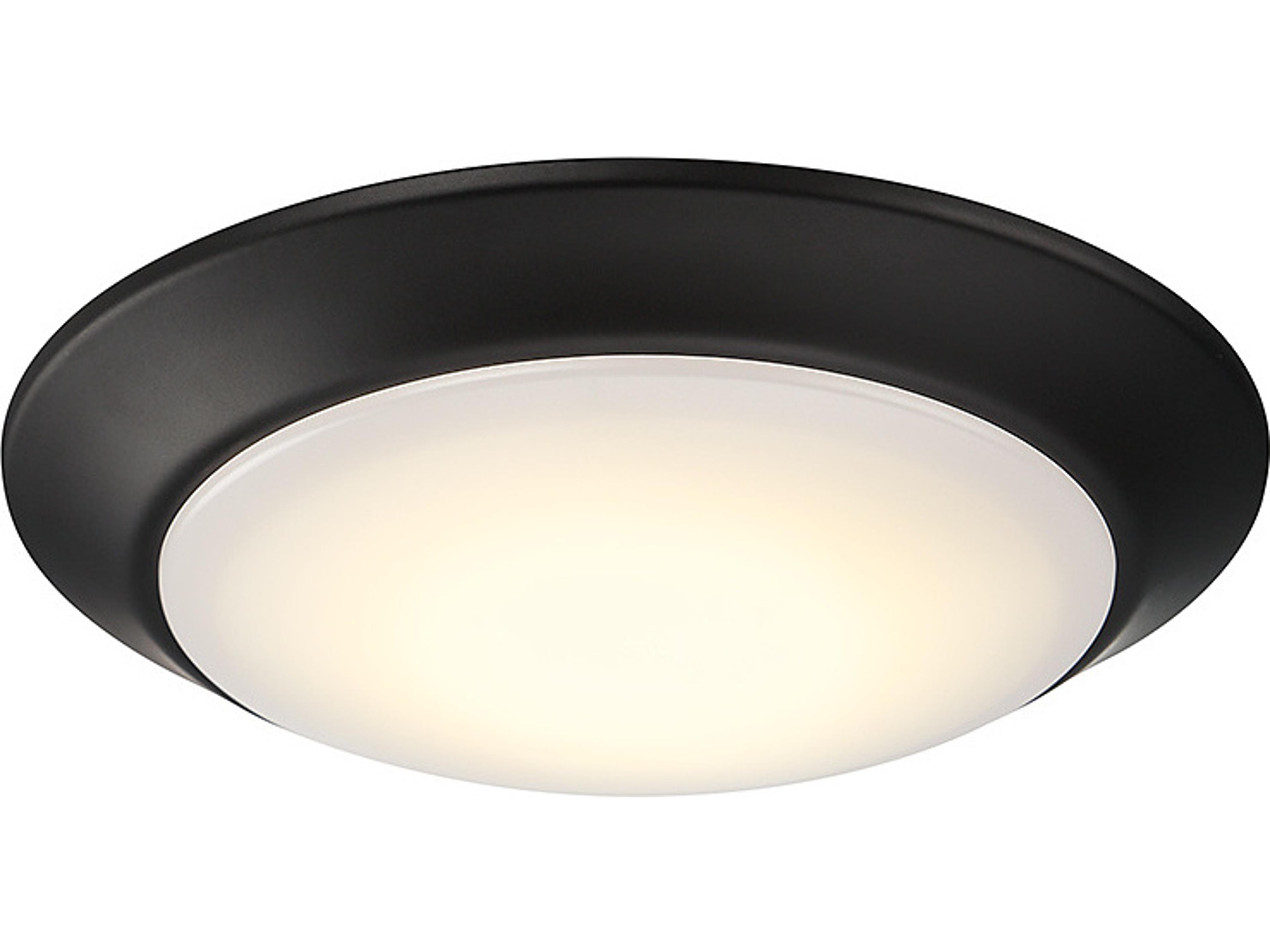 Savoy House 1-Light Matte Black Geometric Flush Mount