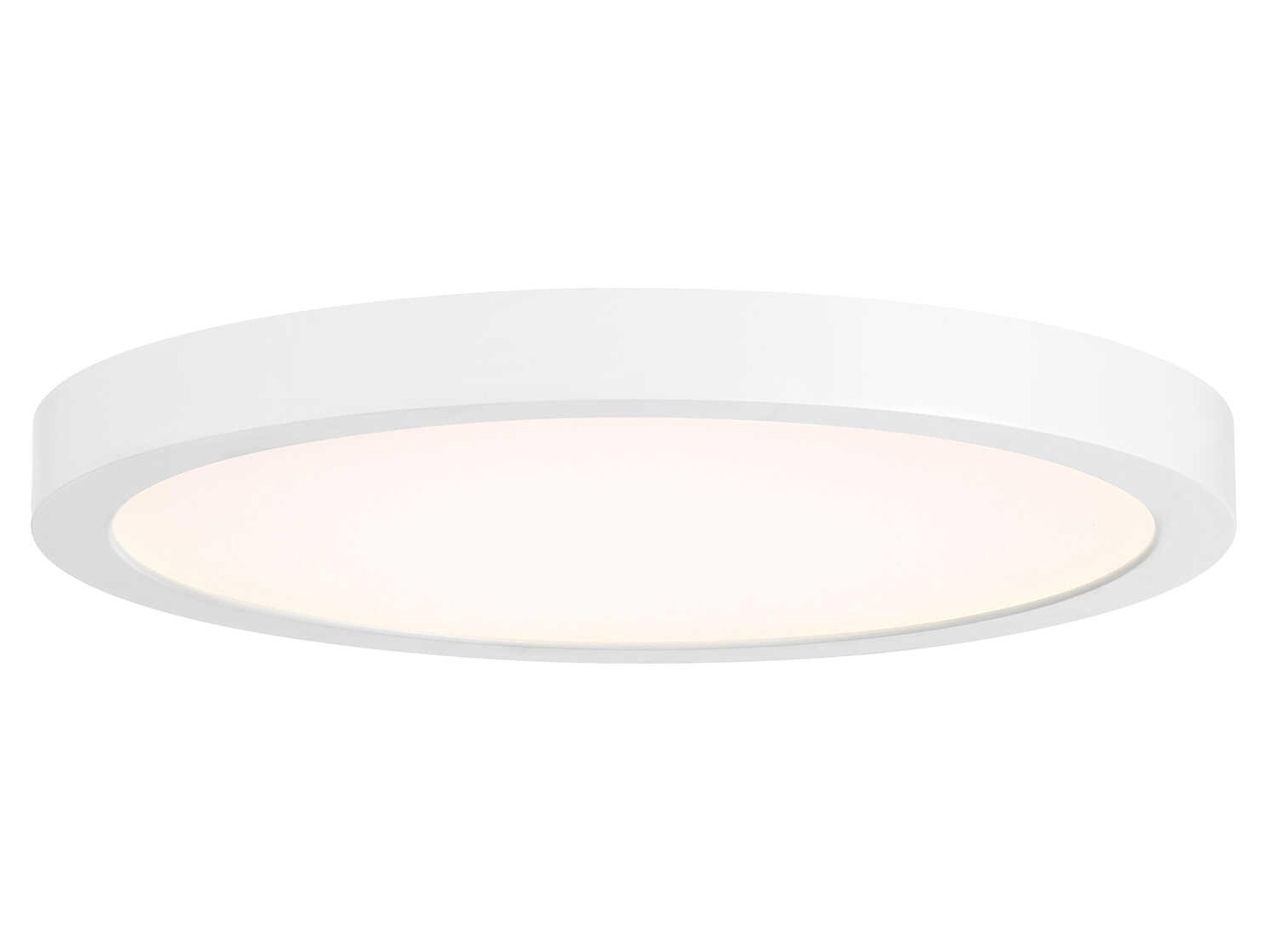 Savoy House 1-Light White Round Flush Mount
