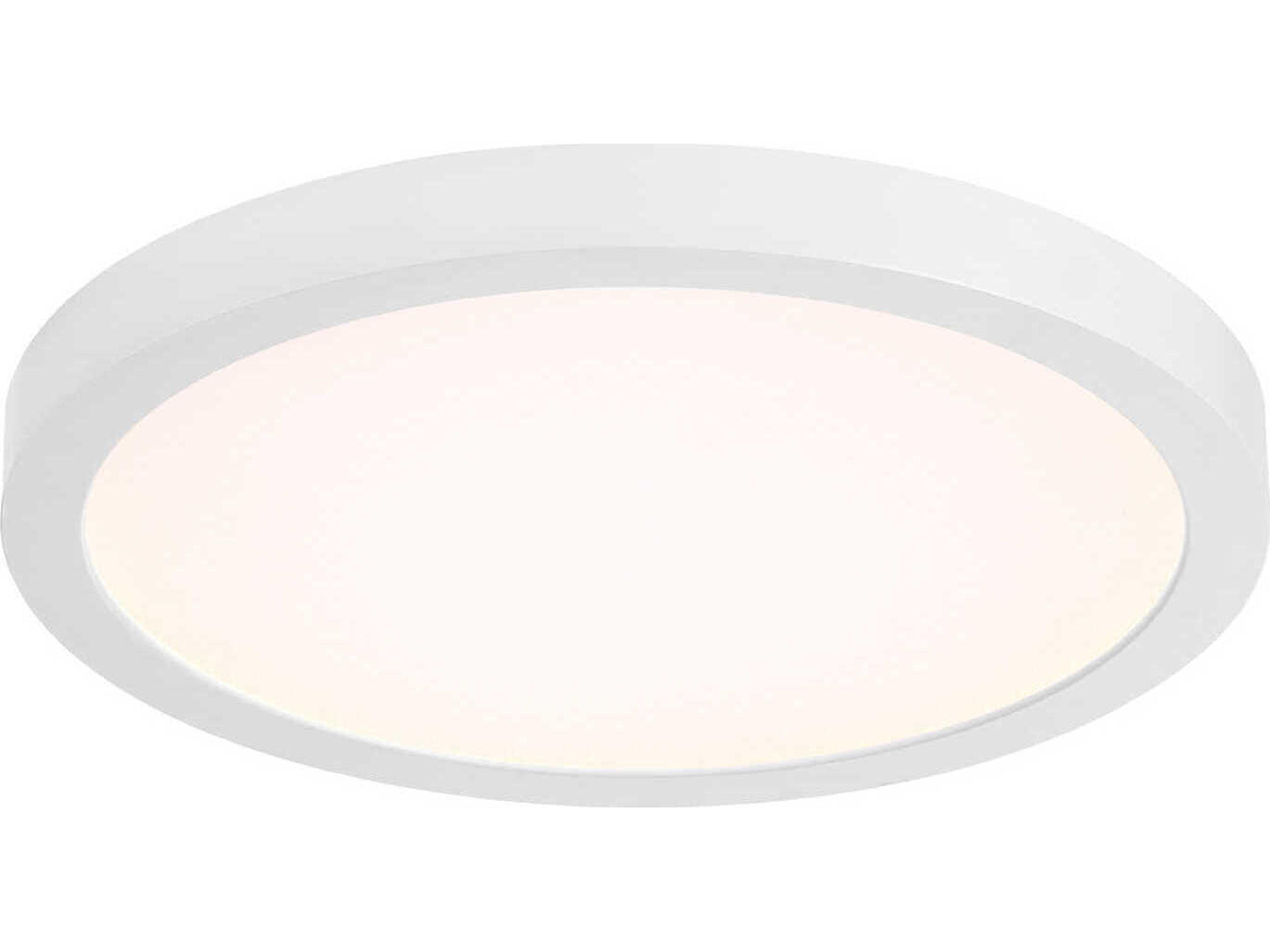 Savoy House 1-Light White Round Flush Mount