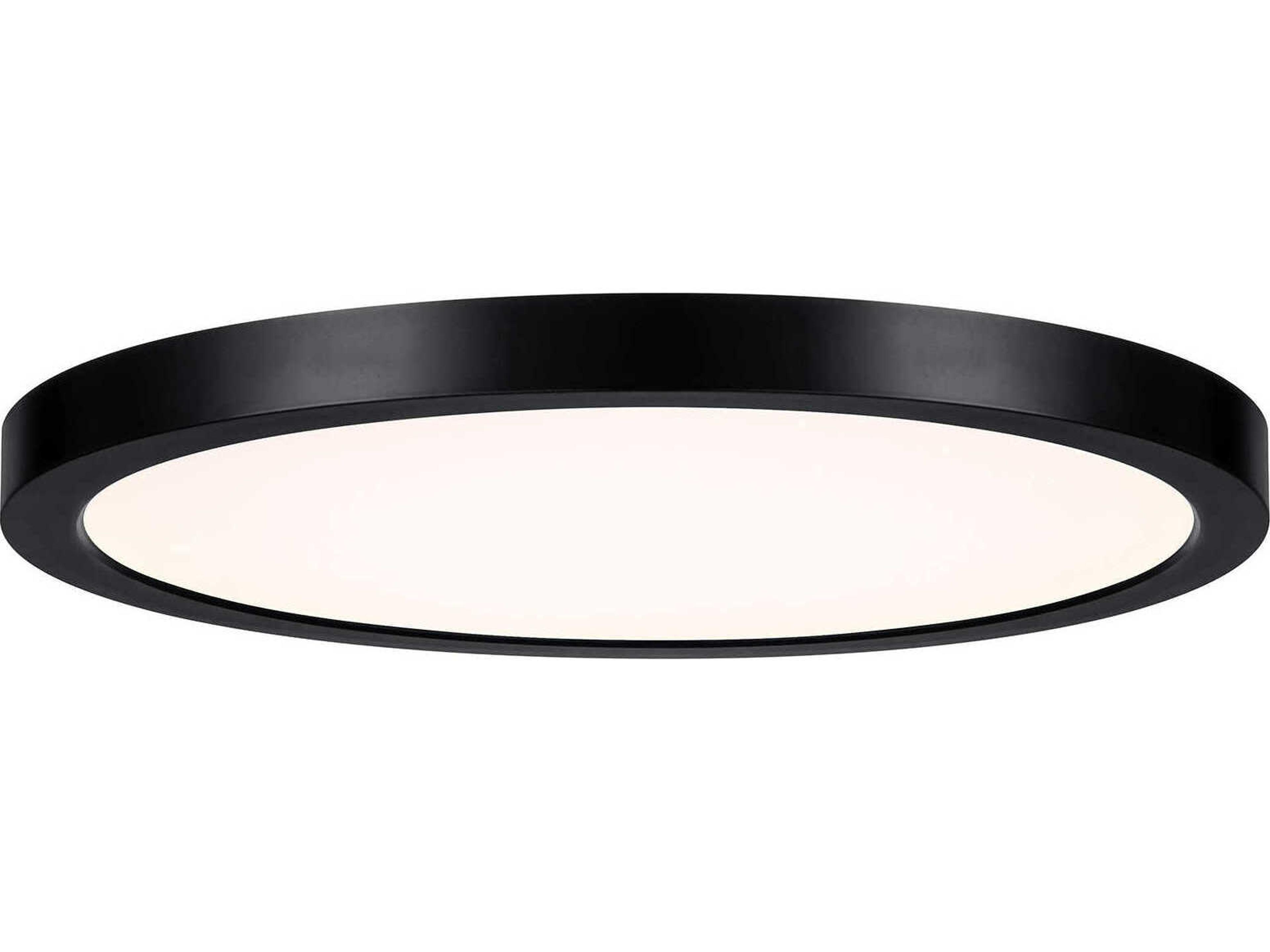 1-Light Black Round Flush Mount