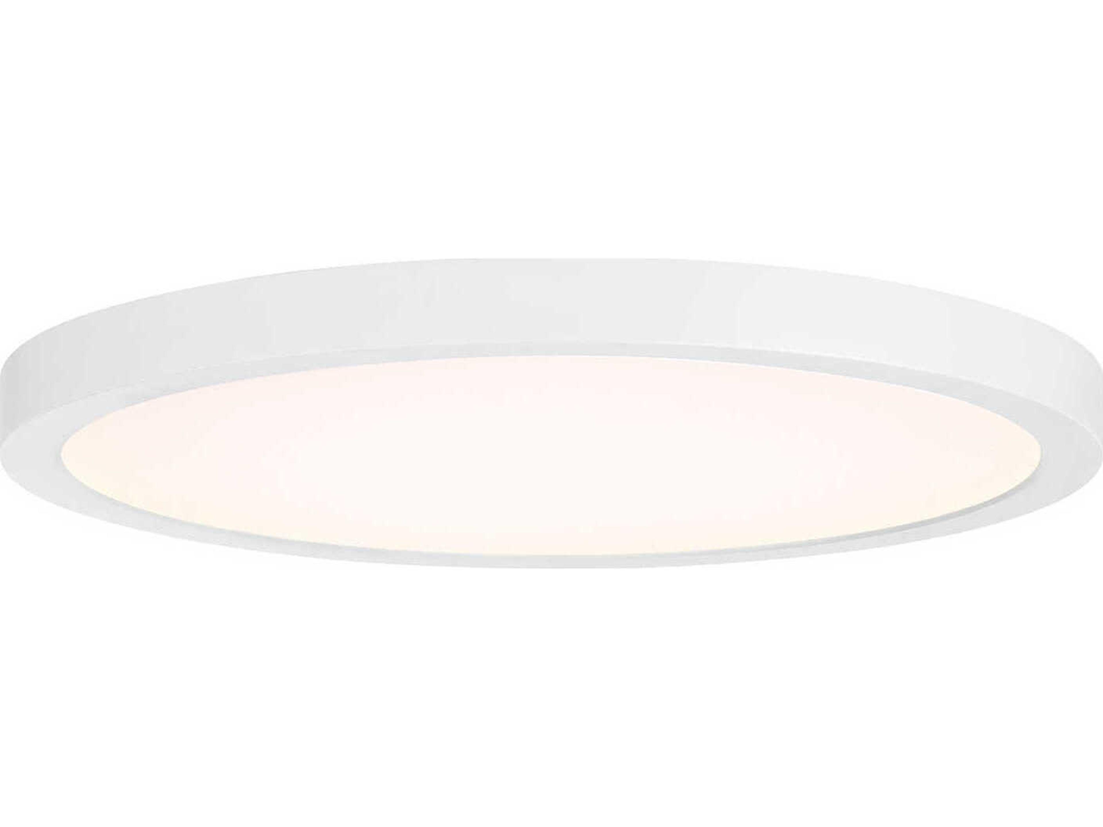 Savoy House 1-Light White Round Flush Mount