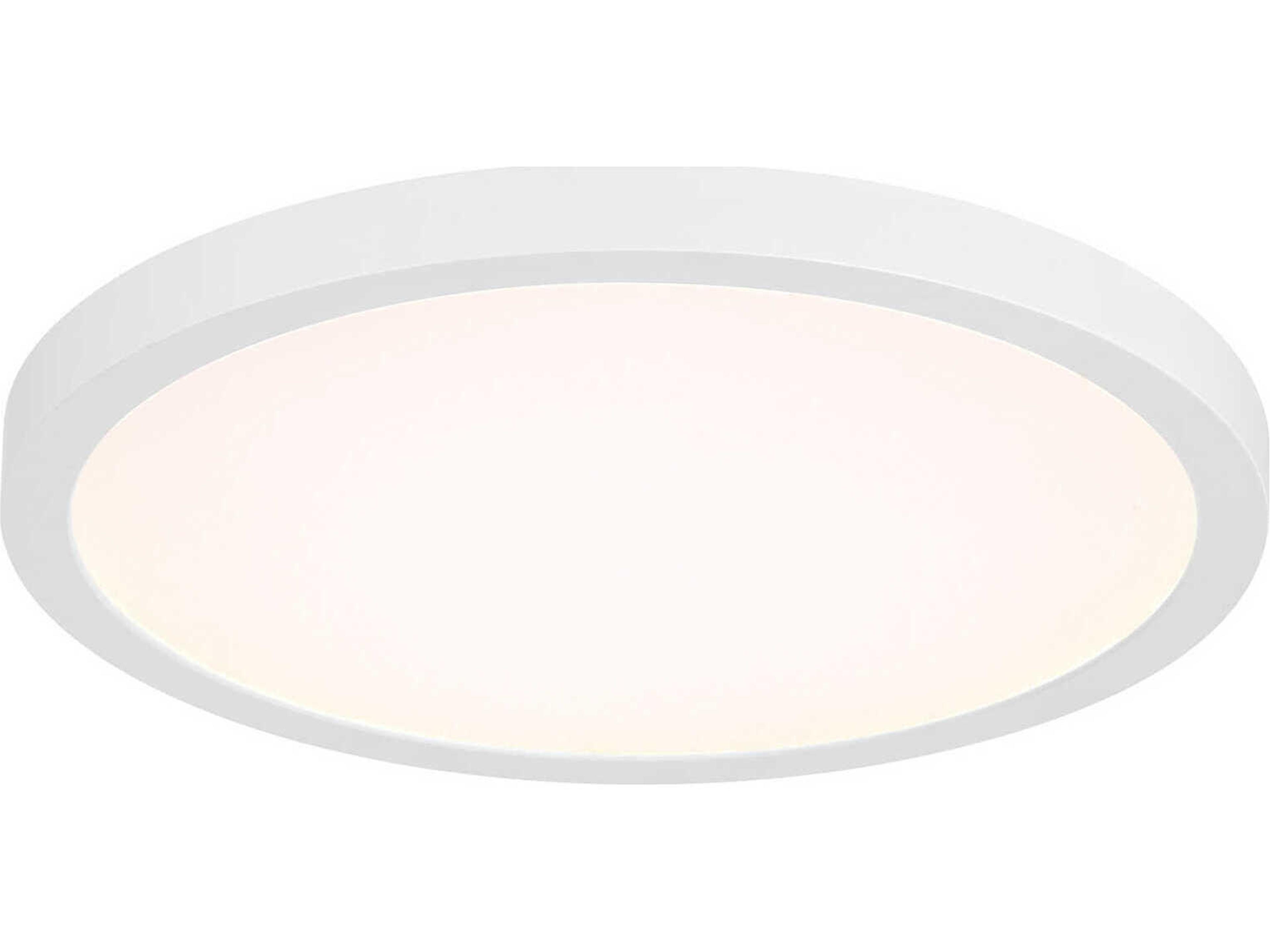Savoy House 1-Light White Round Flush Mount