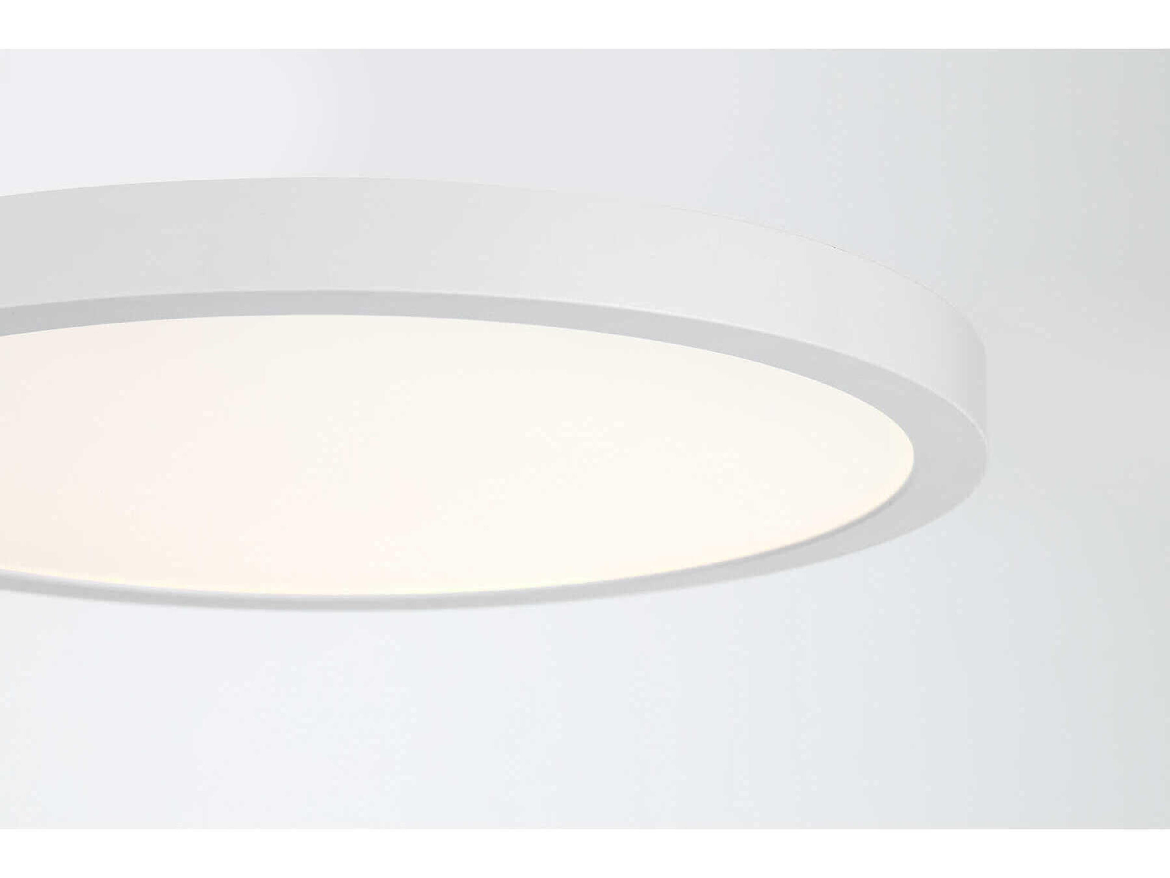 Savoy House 1-Light White Round Flush Mount