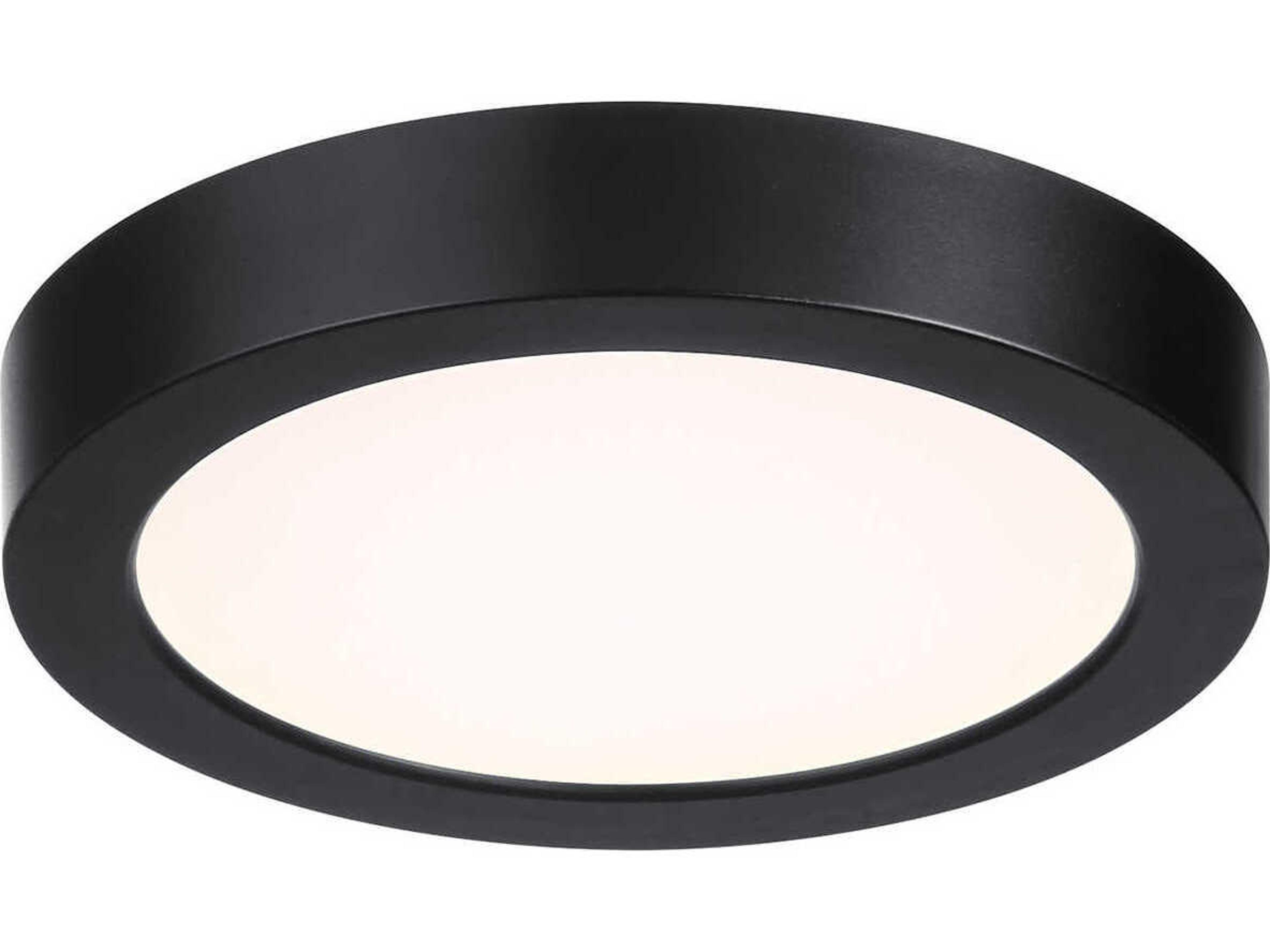Savoy House 1-Light Black Round Flush Mount