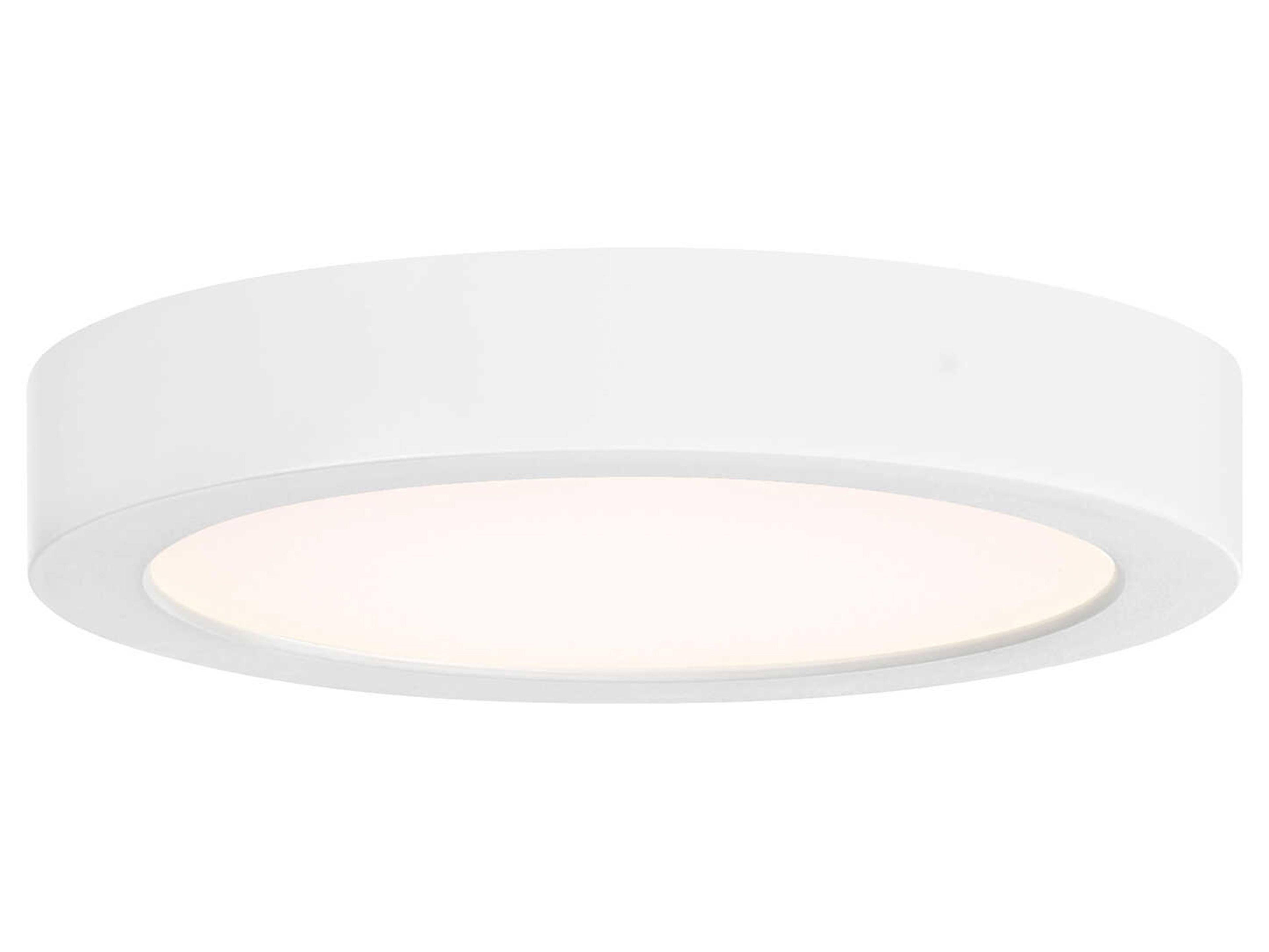 Savoy House 1-Light White Round Flush Mount