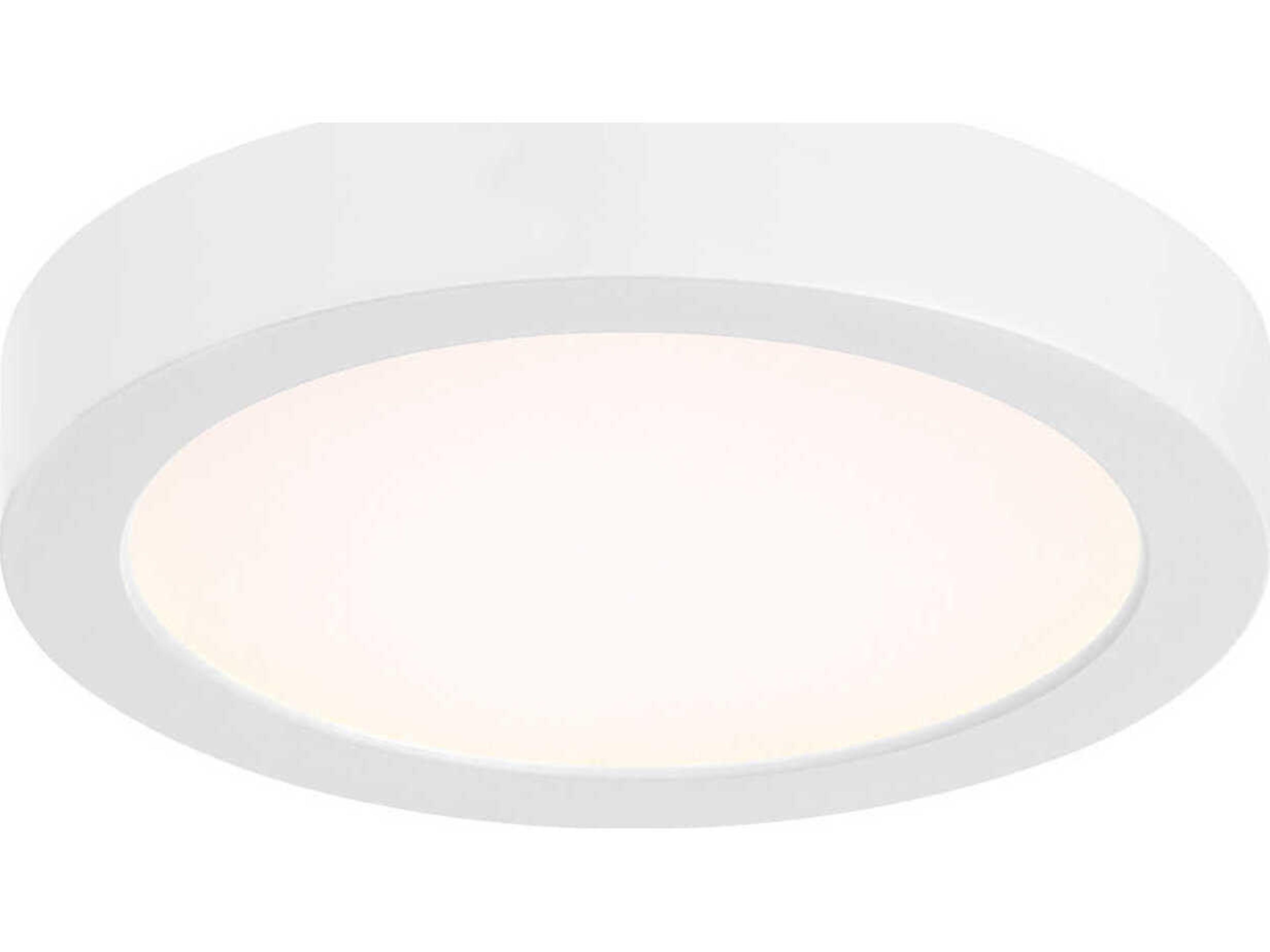 Savoy House 1-Light White Round Flush Mount