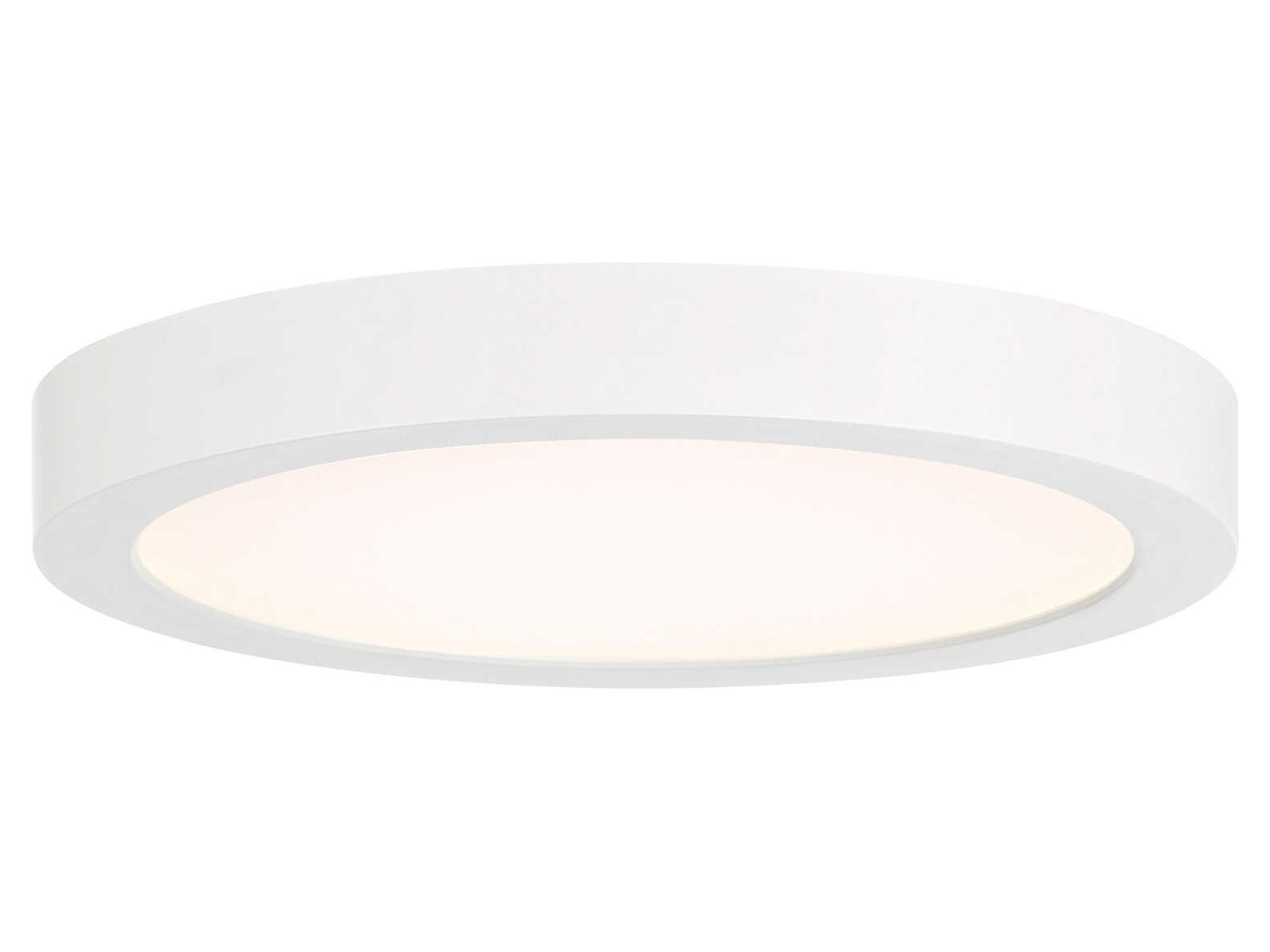 Savoy House 1-Light White Round Flush Mount