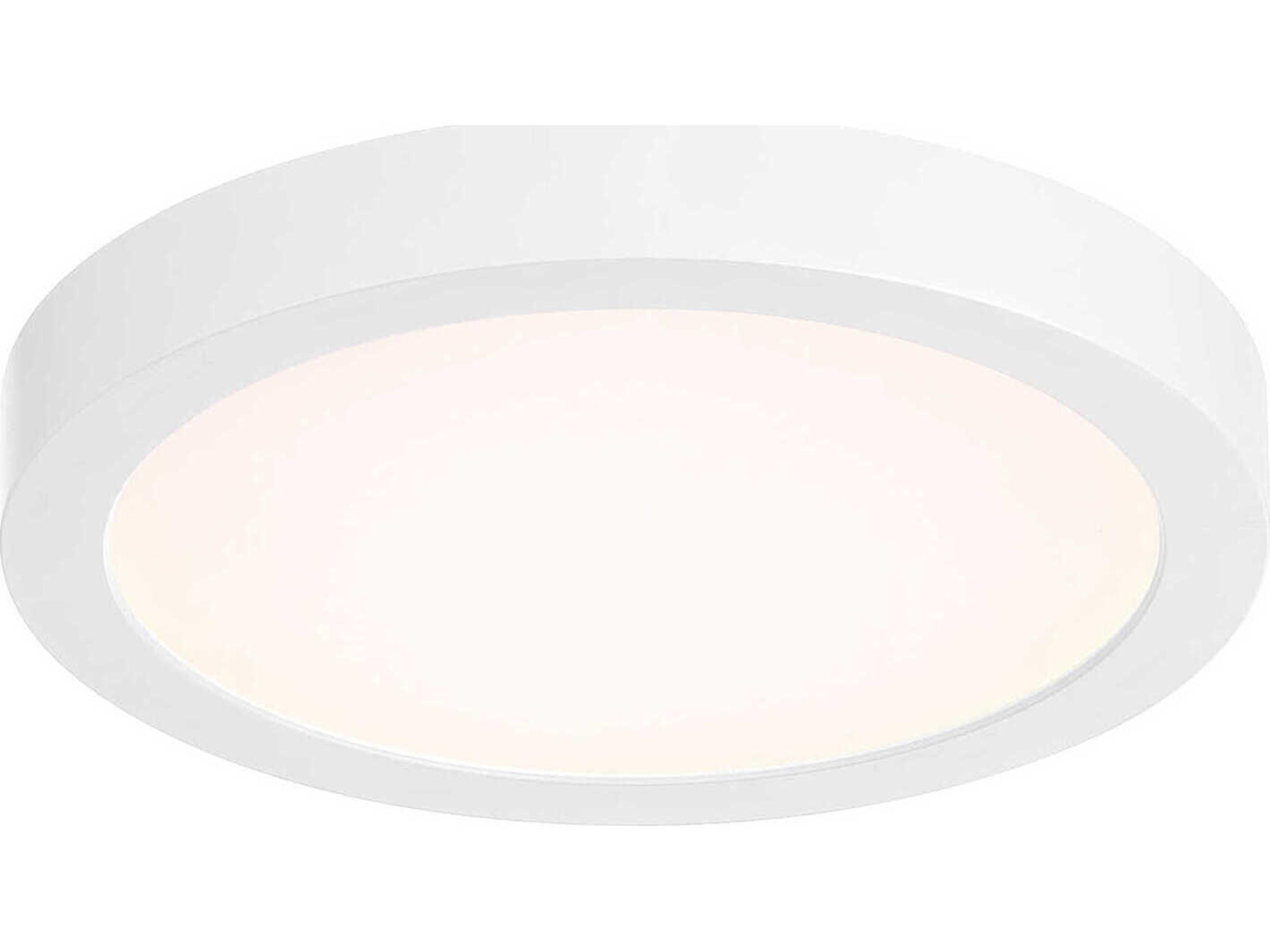 Savoy House 1-Light White Round Flush Mount