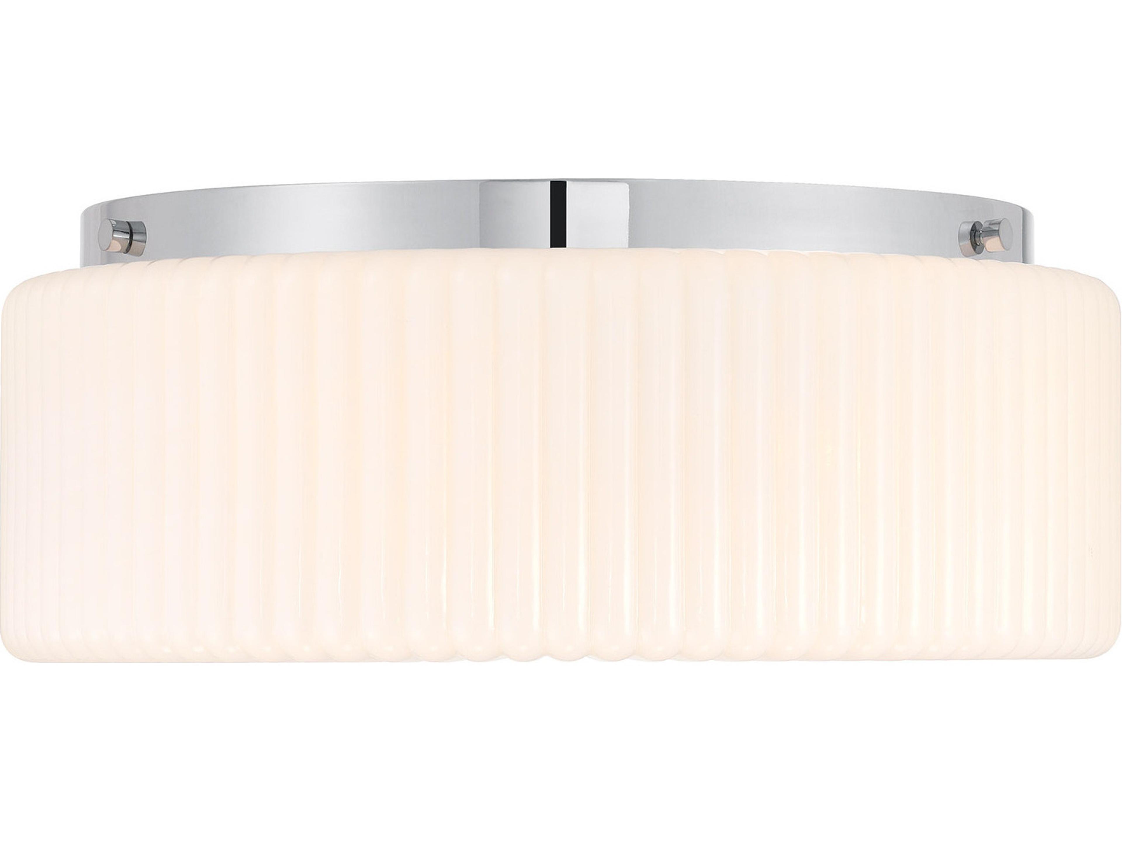 Edgemont 4-Light Chrome Drum Flush Mount