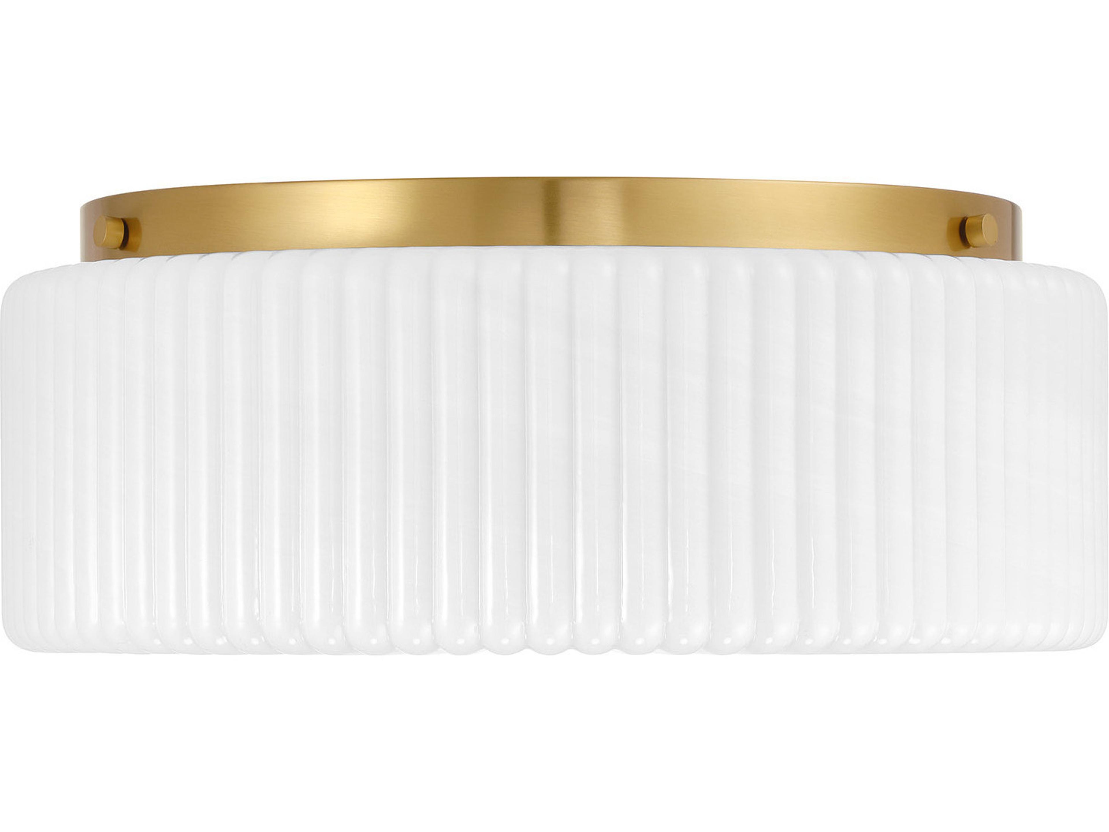 Savoy House Edgemont 4-Light Warm Brass Drum Flush Mount