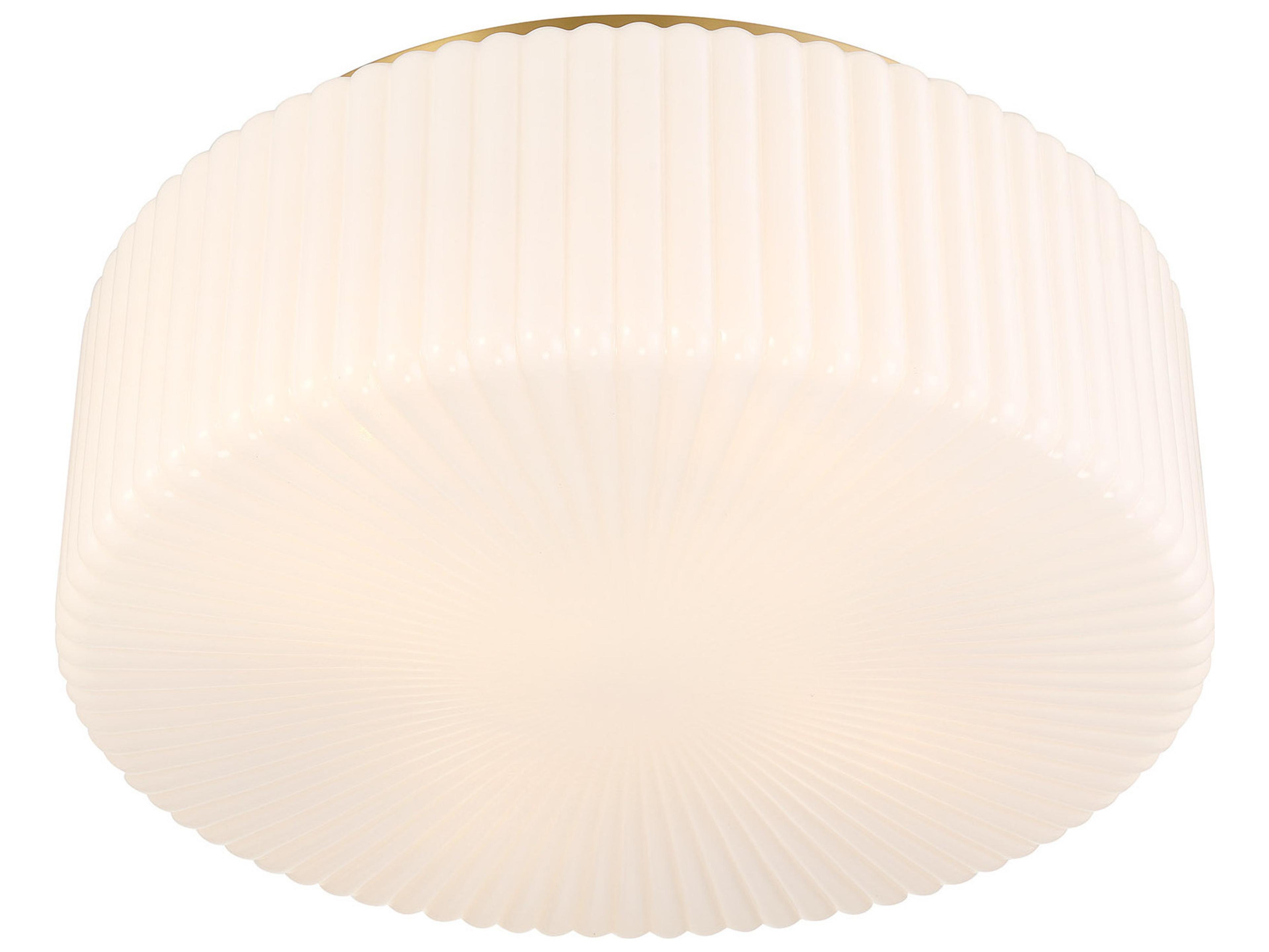 Savoy House Edgemont 4-Light Warm Brass Drum Flush Mount