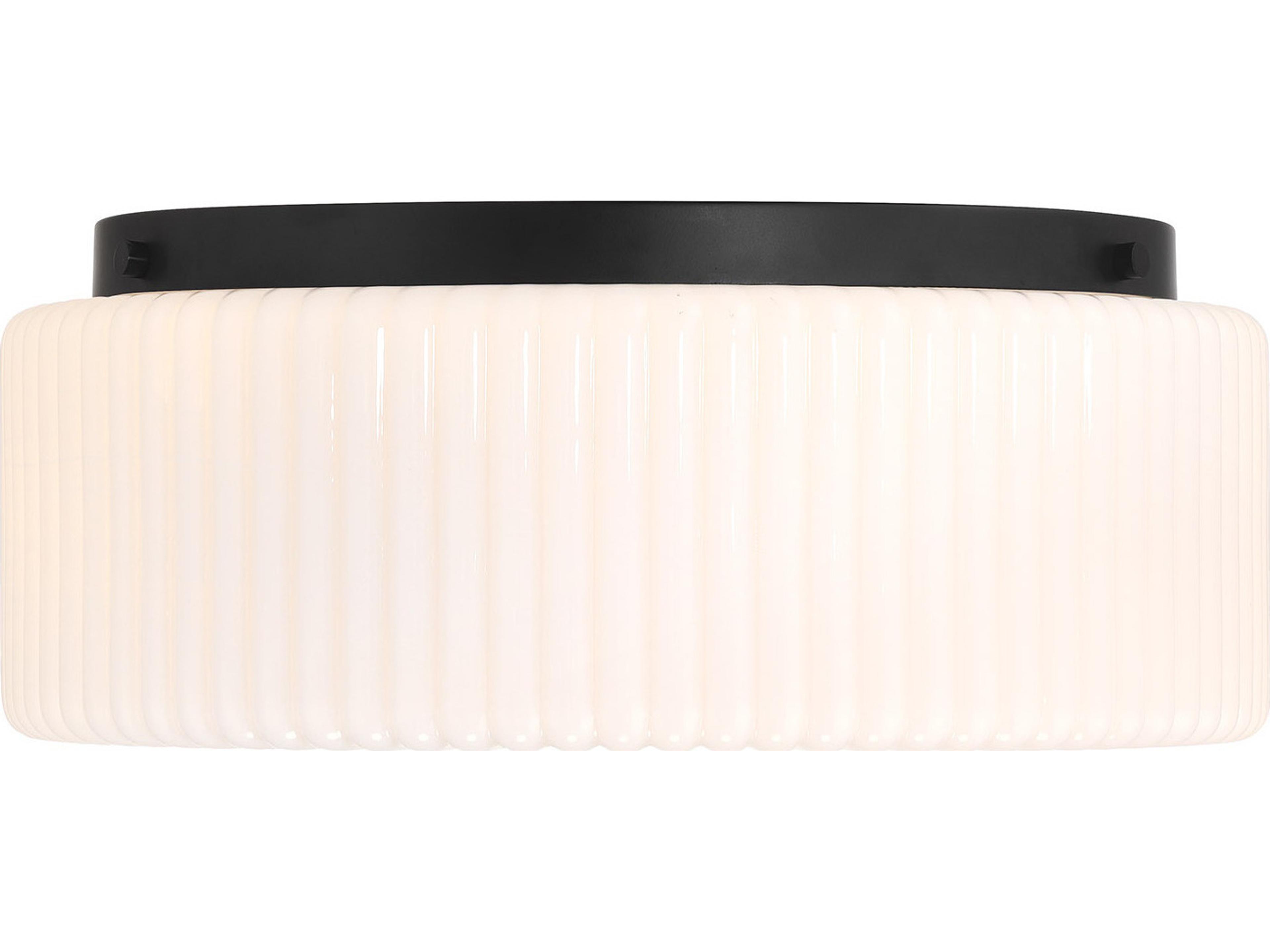 Edgemont 4-Light Matte Black Drum Flush Mount