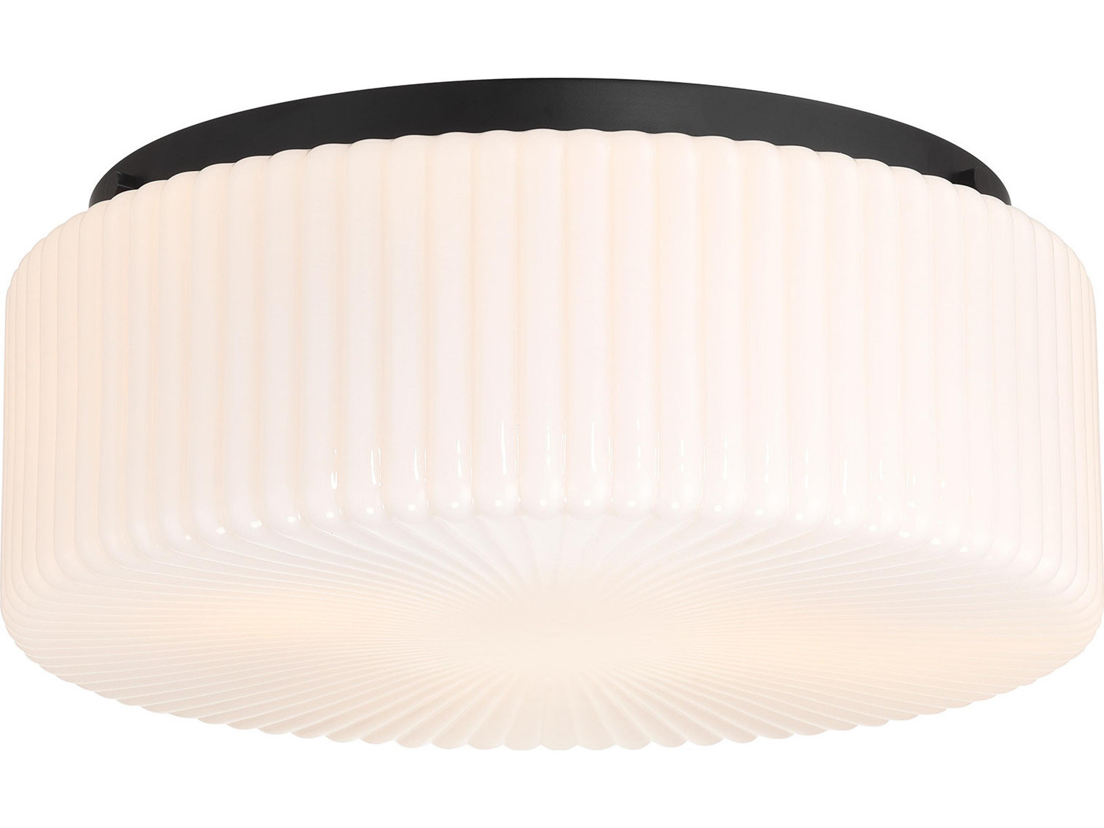 Savoy House Edgemont 4-Light Matte Black Drum Flush Mount