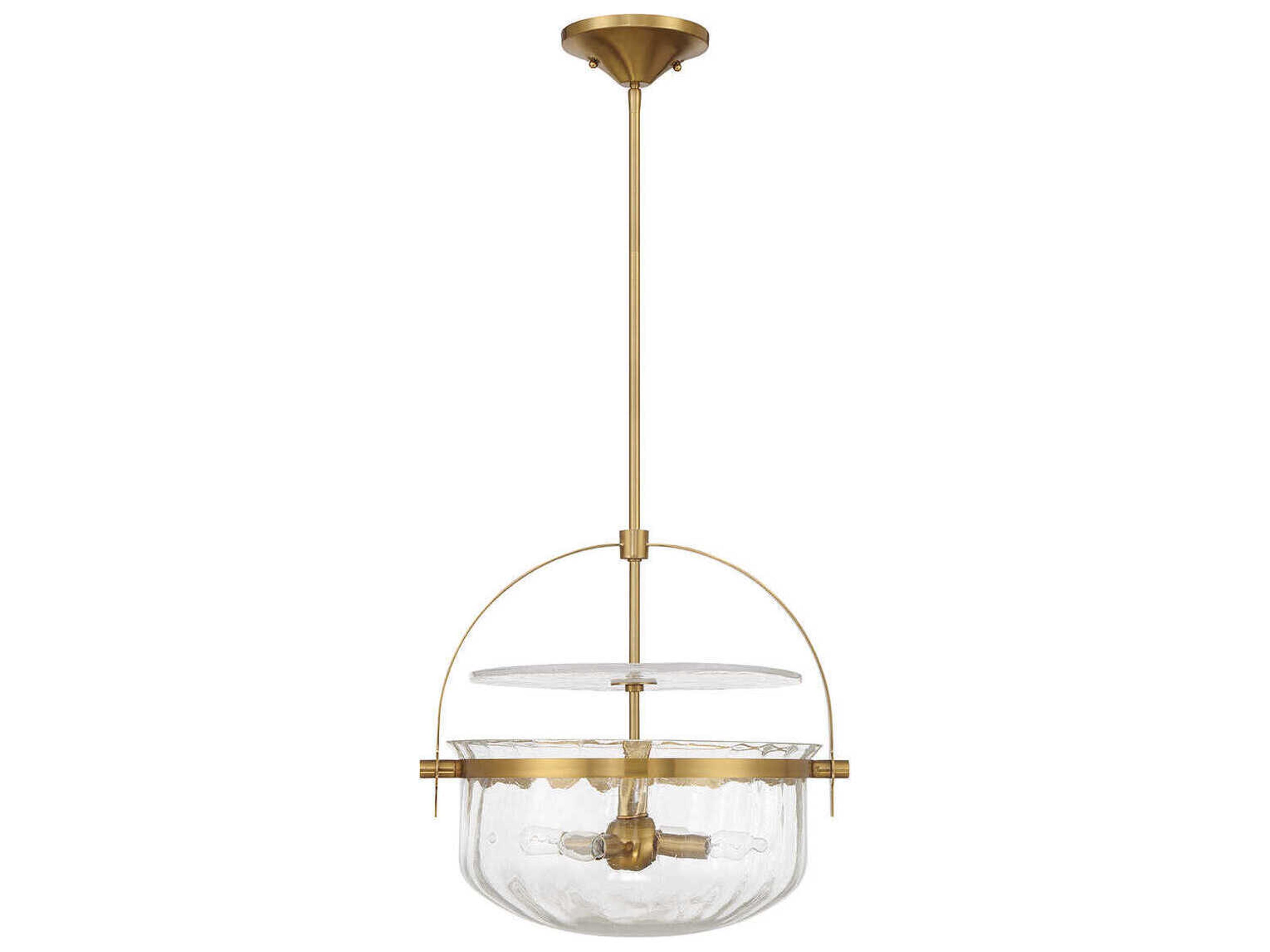 Savoy House Denmar 4-Light Warm Brass Bowl Pendant