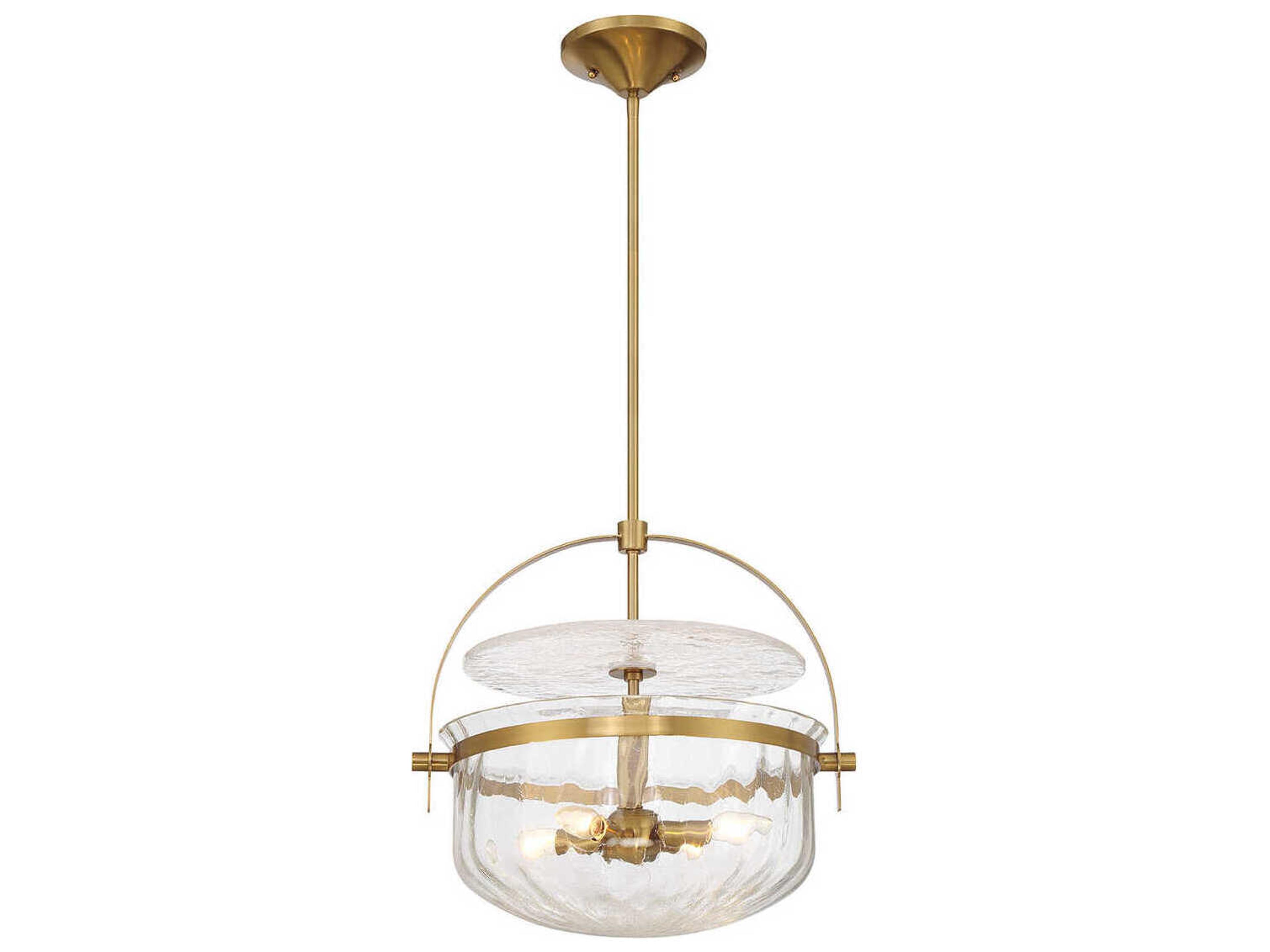 Savoy House Denmar 4-Light Warm Brass Bowl Pendant