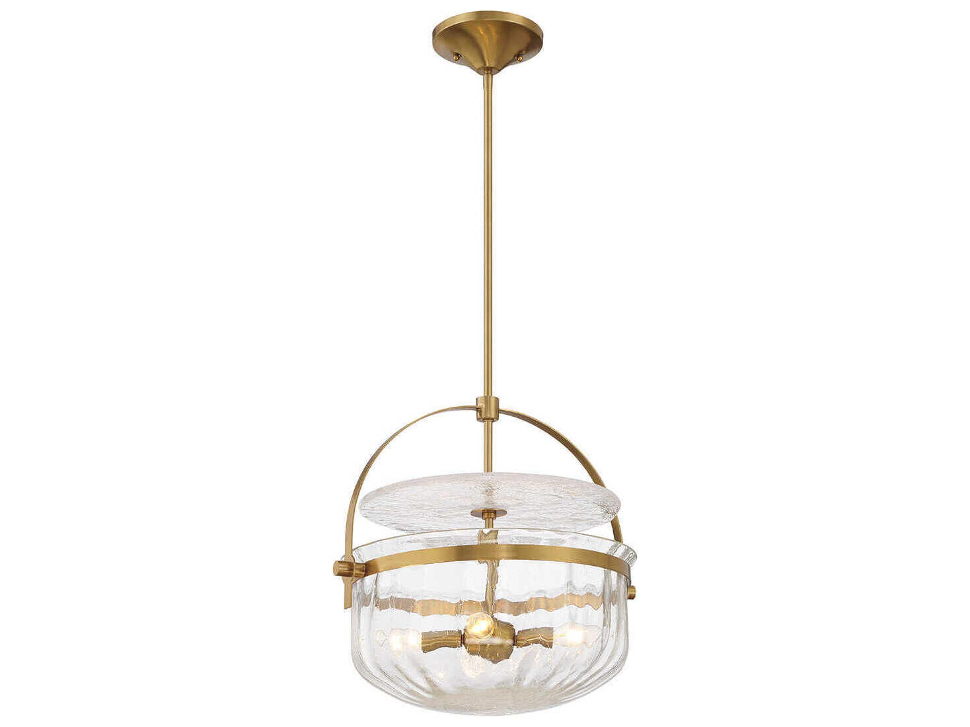 Savoy House Denmar 4-Light Warm Brass Bowl Pendant