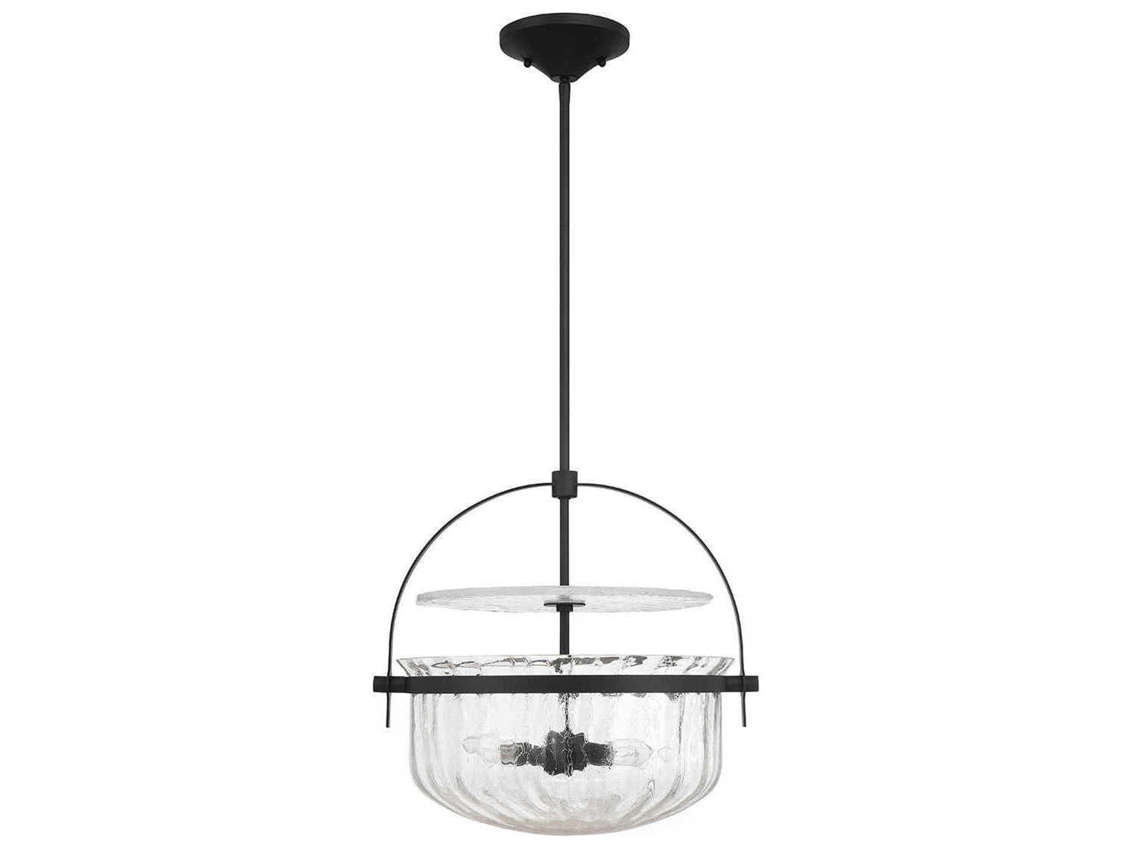 Savoy House Denmar 4-Light Matte Black Bowl Pendant