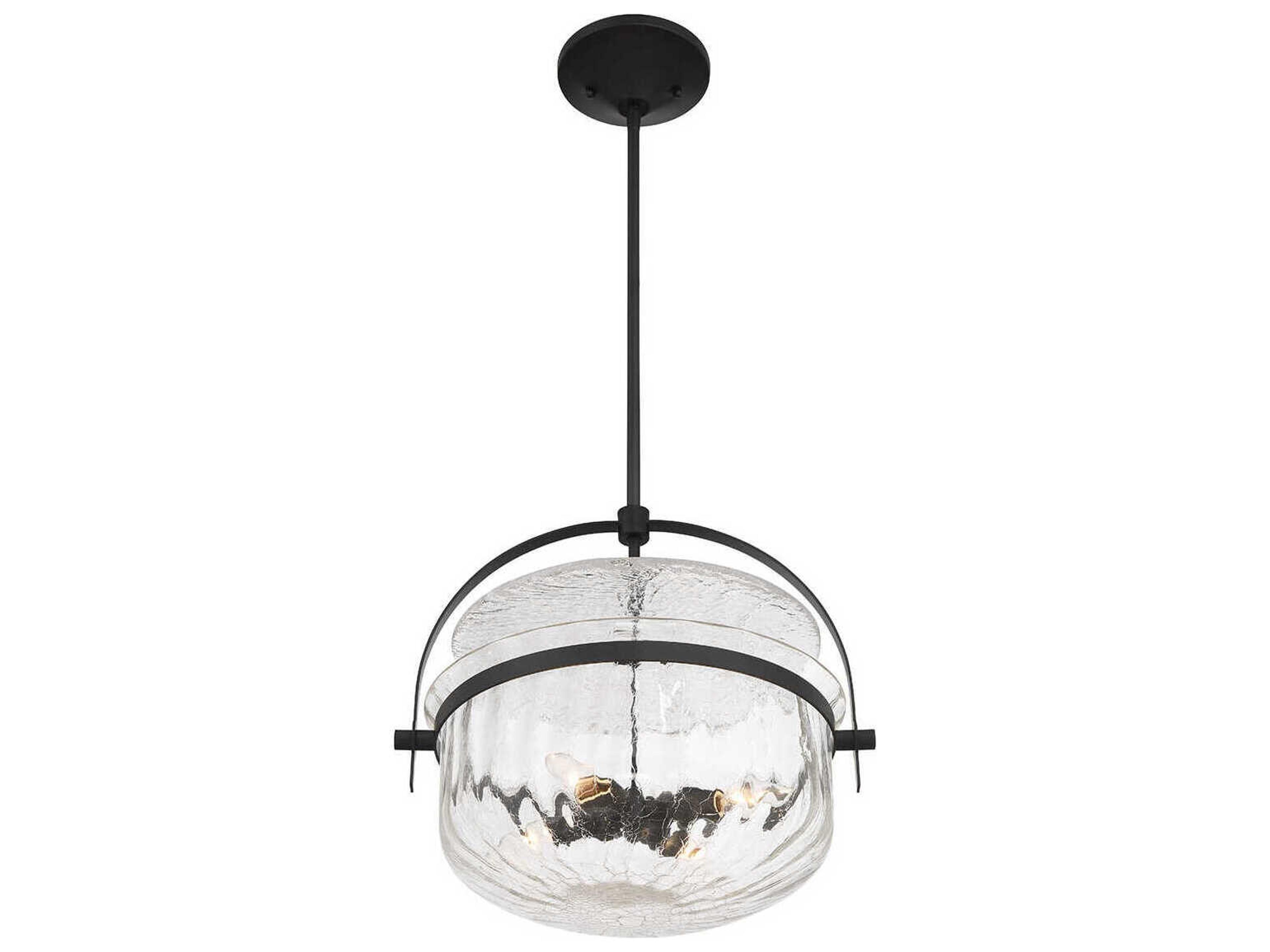 Savoy House Denmar 4-Light Matte Black Bowl Pendant