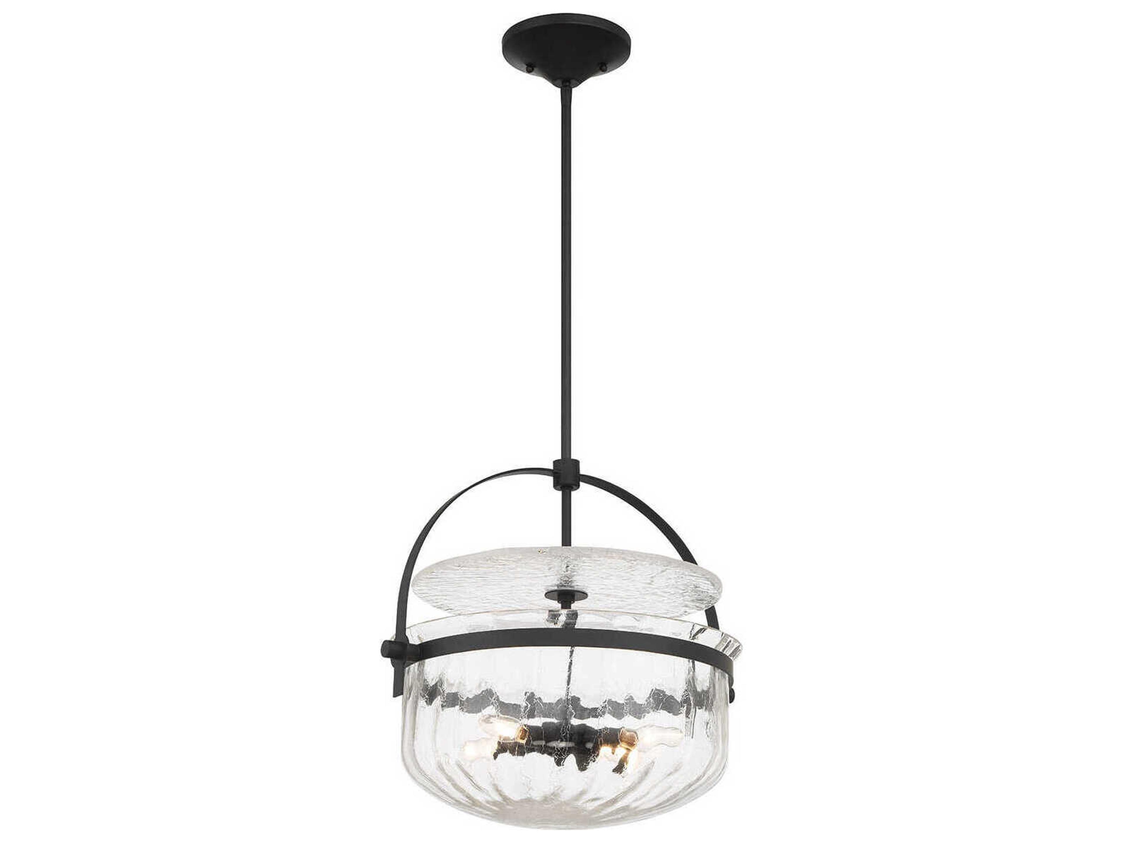 Savoy House Denmar 4-Light Matte Black Bowl Pendant