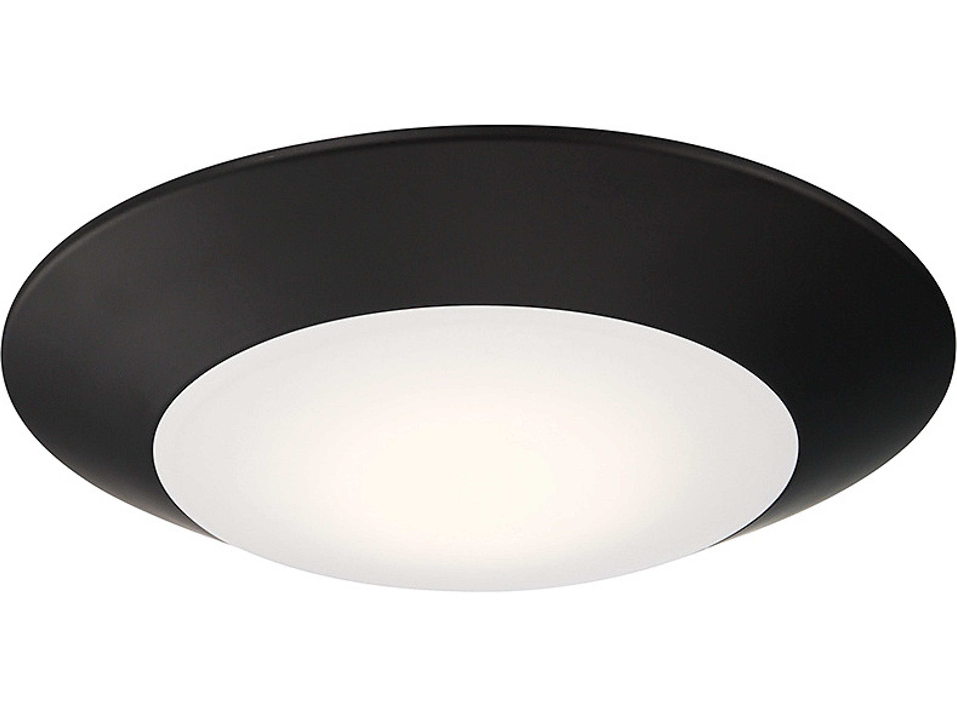 Savoy House 1-Light Matte Black Geometric Flush Mount