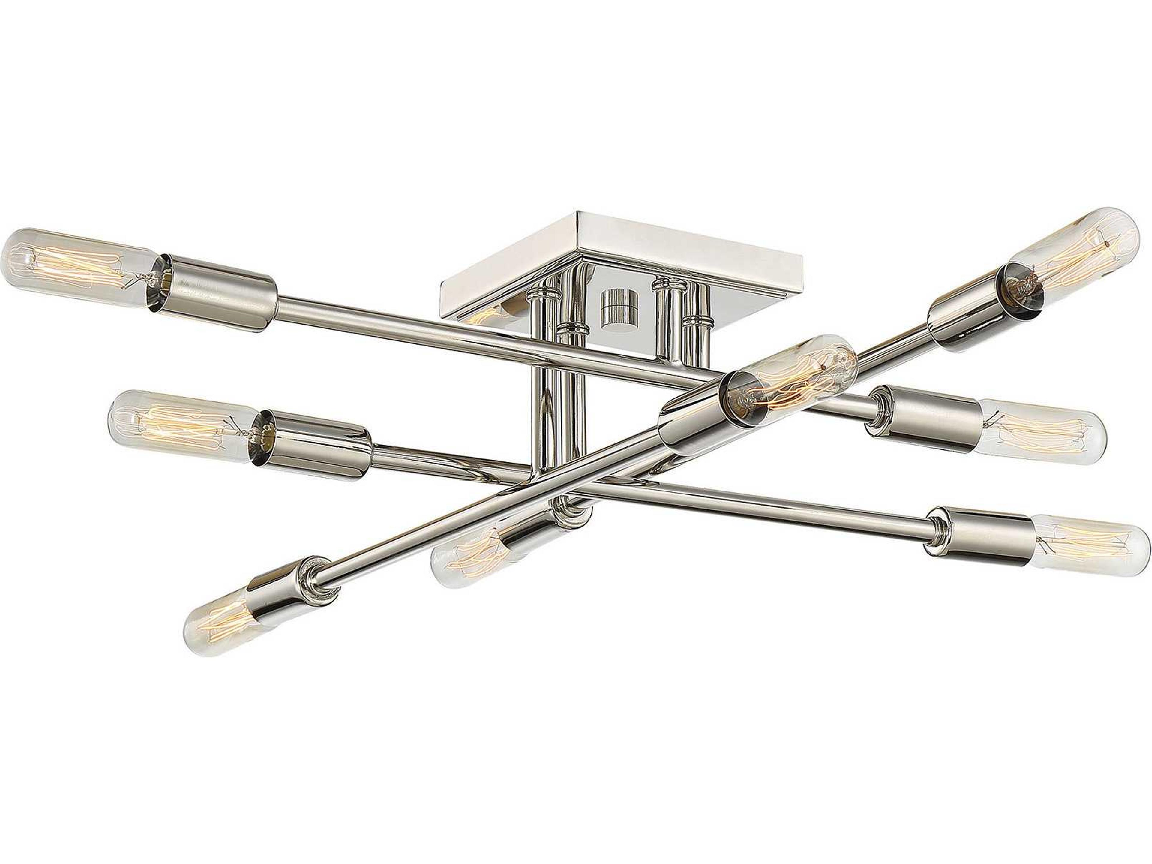 Savoy House Lyrique 8-Light Polished Nickel Semi Flush Mount