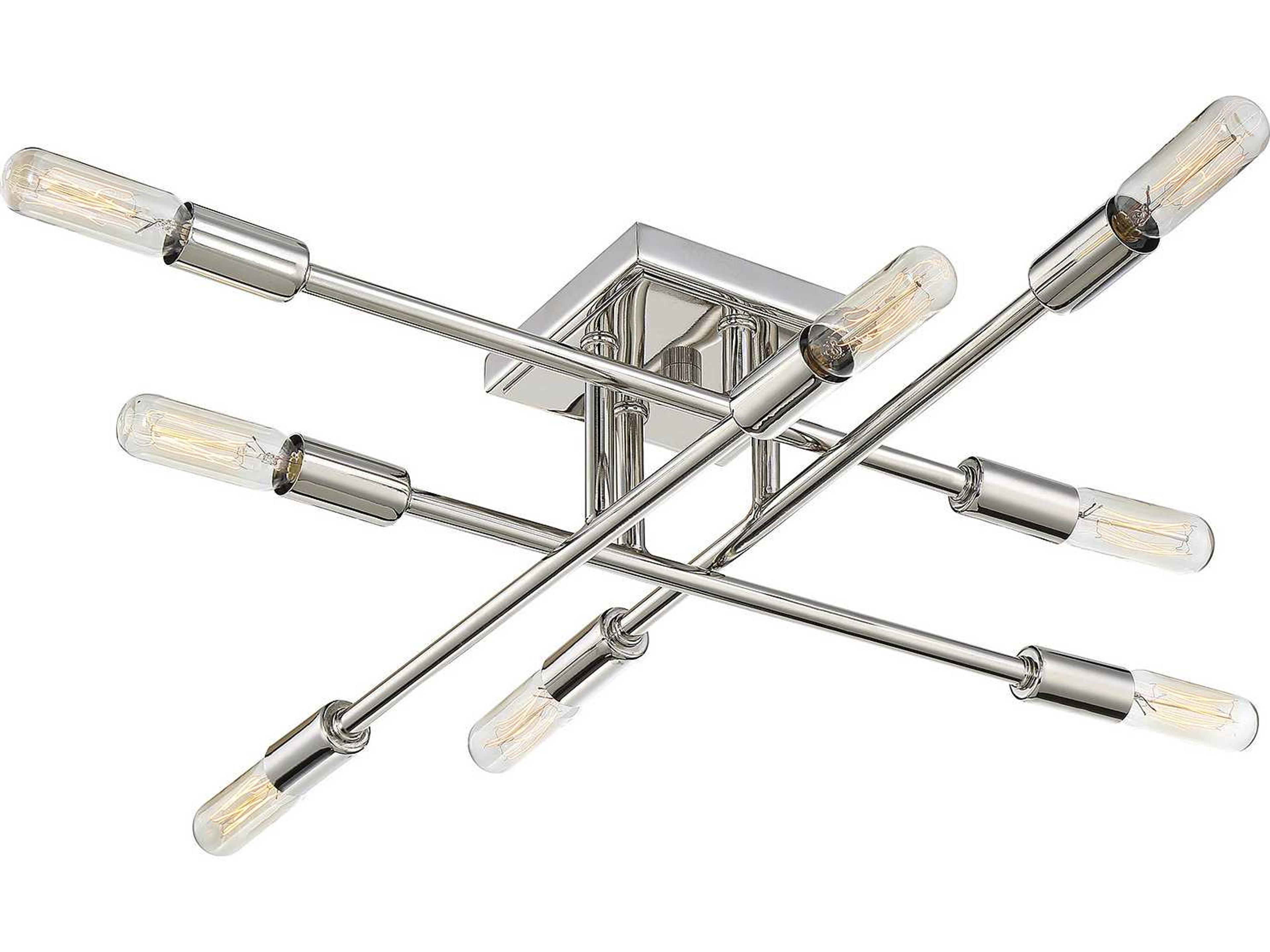 Savoy House Lyrique 8-Light Polished Nickel Semi Flush Mount