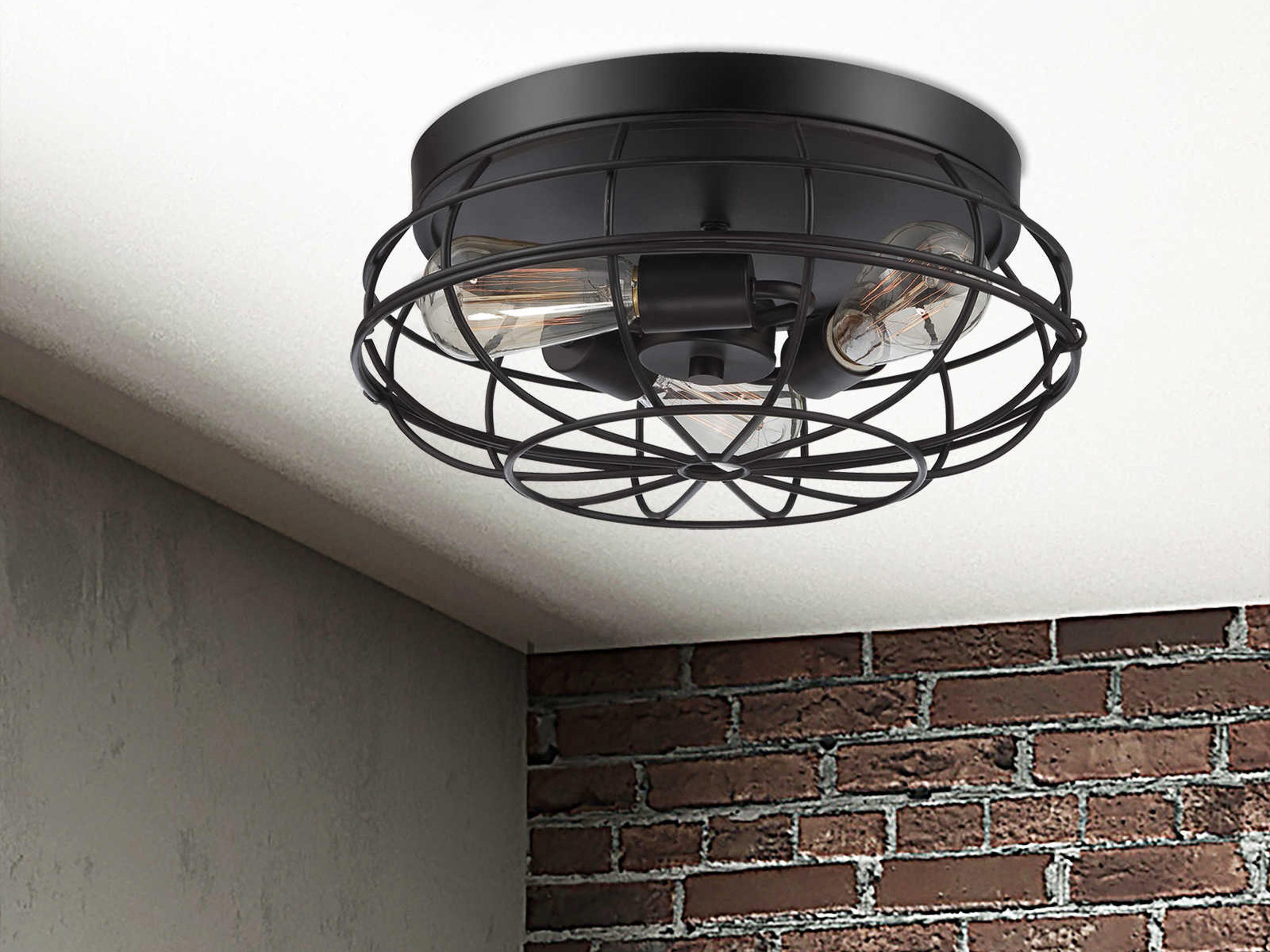 Savoy House Scout 3-Light English Bronze Cylinder Tiered Flush Mount