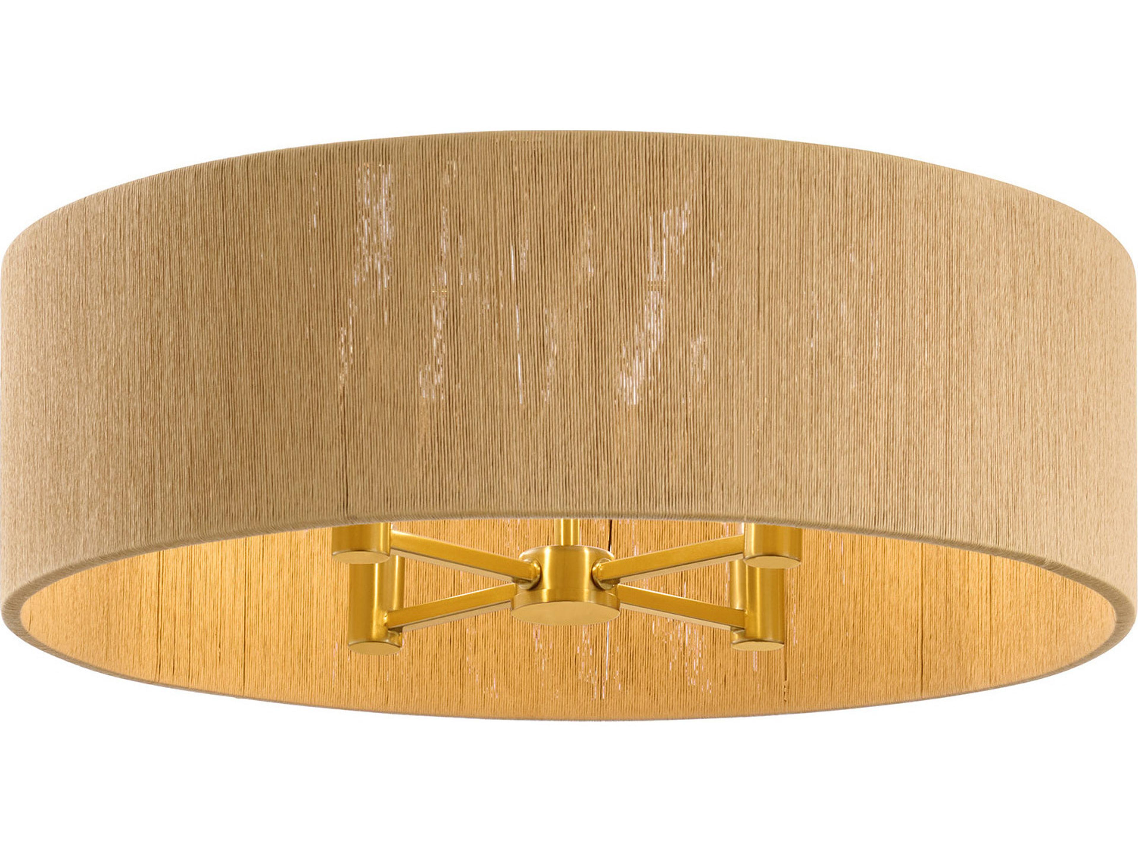 Savoy House Maynard 4-Light Warm Brass Brown Drum Flush Mount