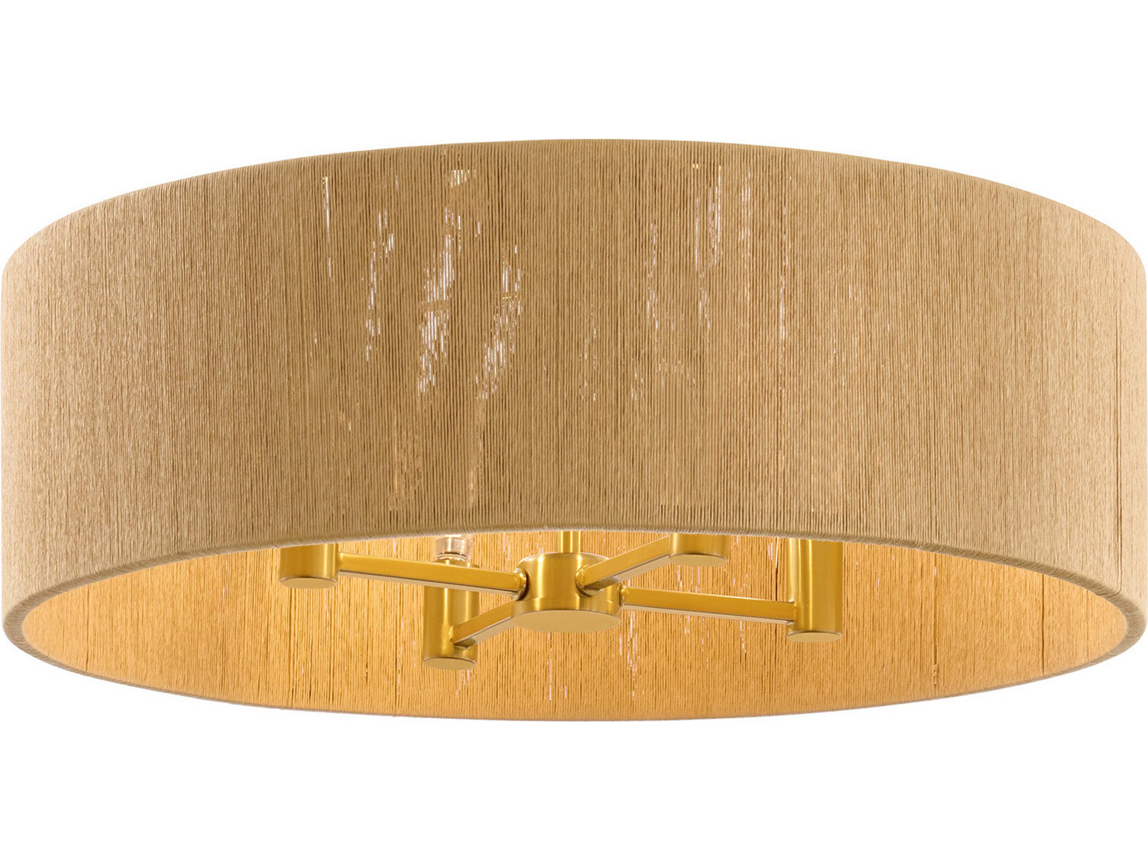 Savoy House Maynard 4-Light Warm Brass Brown Drum Flush Mount