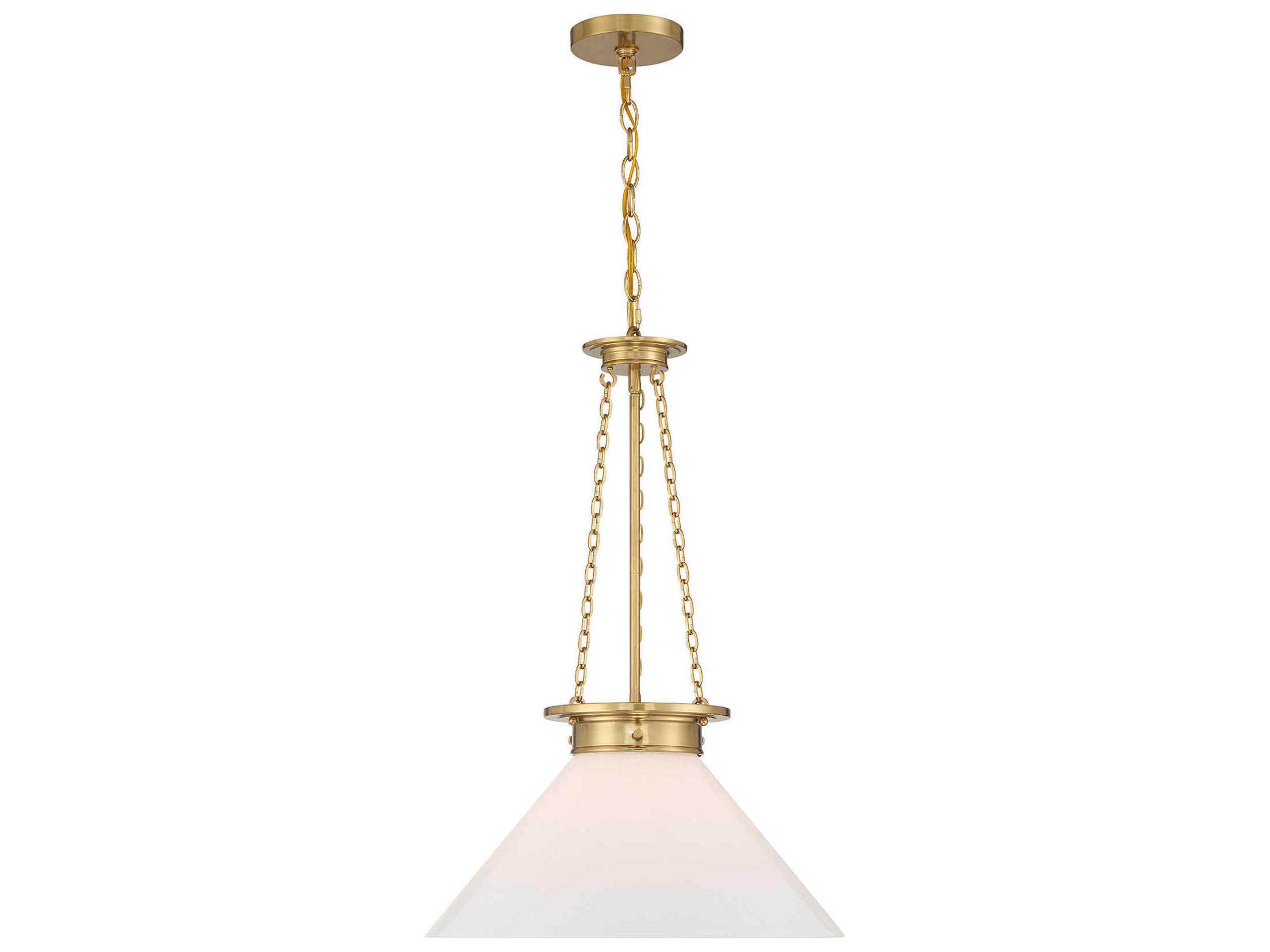 Myers 1-Light Vintage Pendant Light in Warm Brass