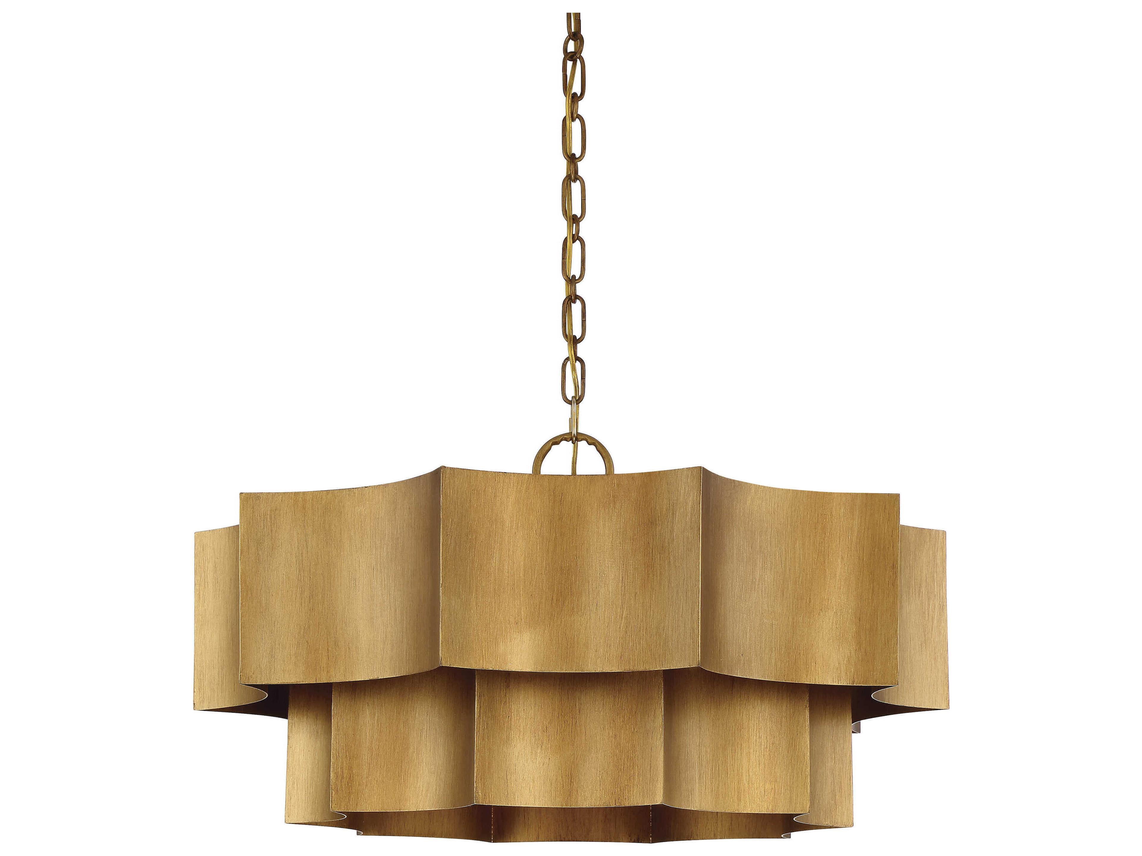 Savoy House Shelby 6-Light Gold Patina Tiered Pendant