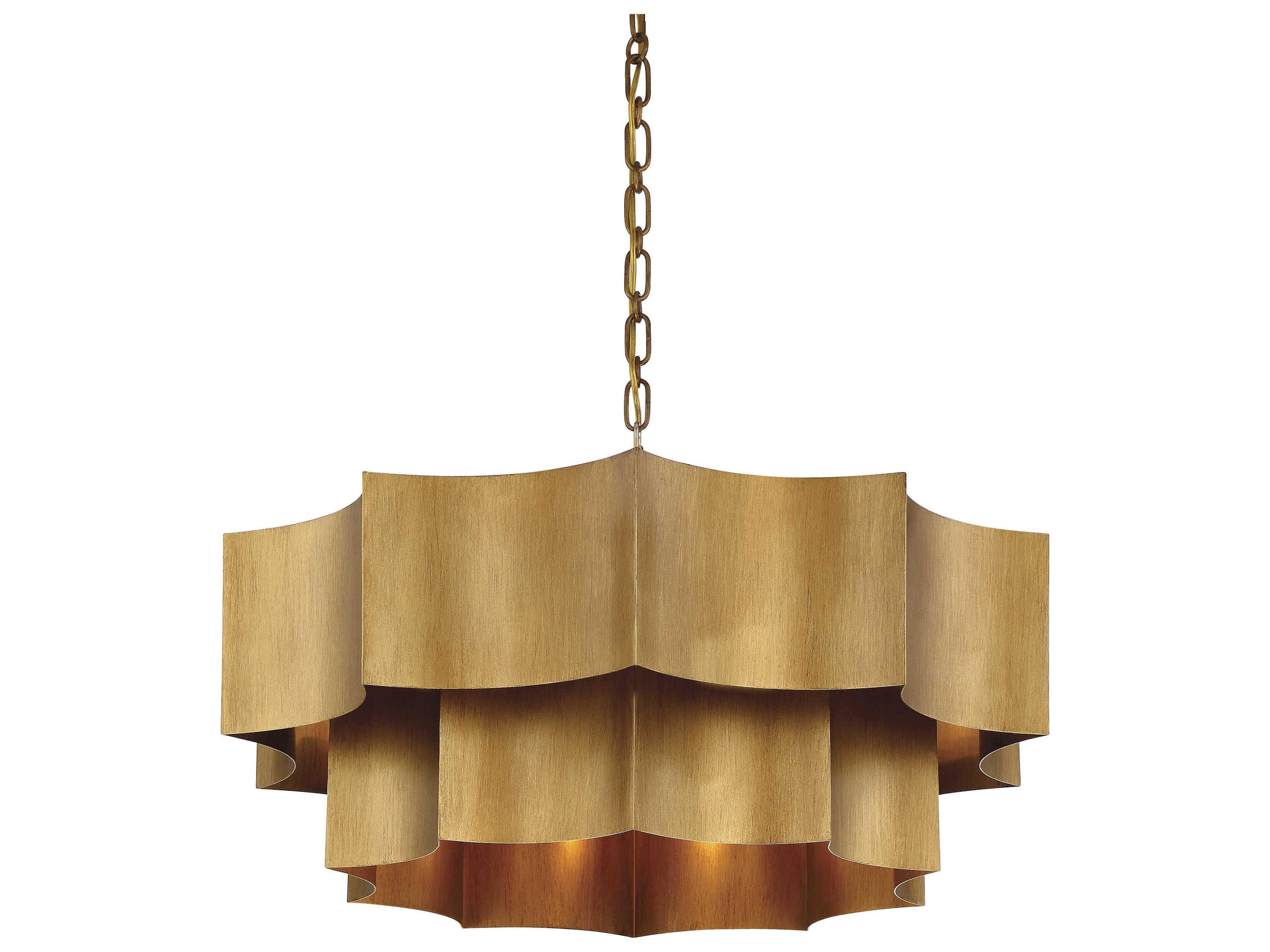 Savoy House Shelby 6-Light Gold Patina Tiered Pendant