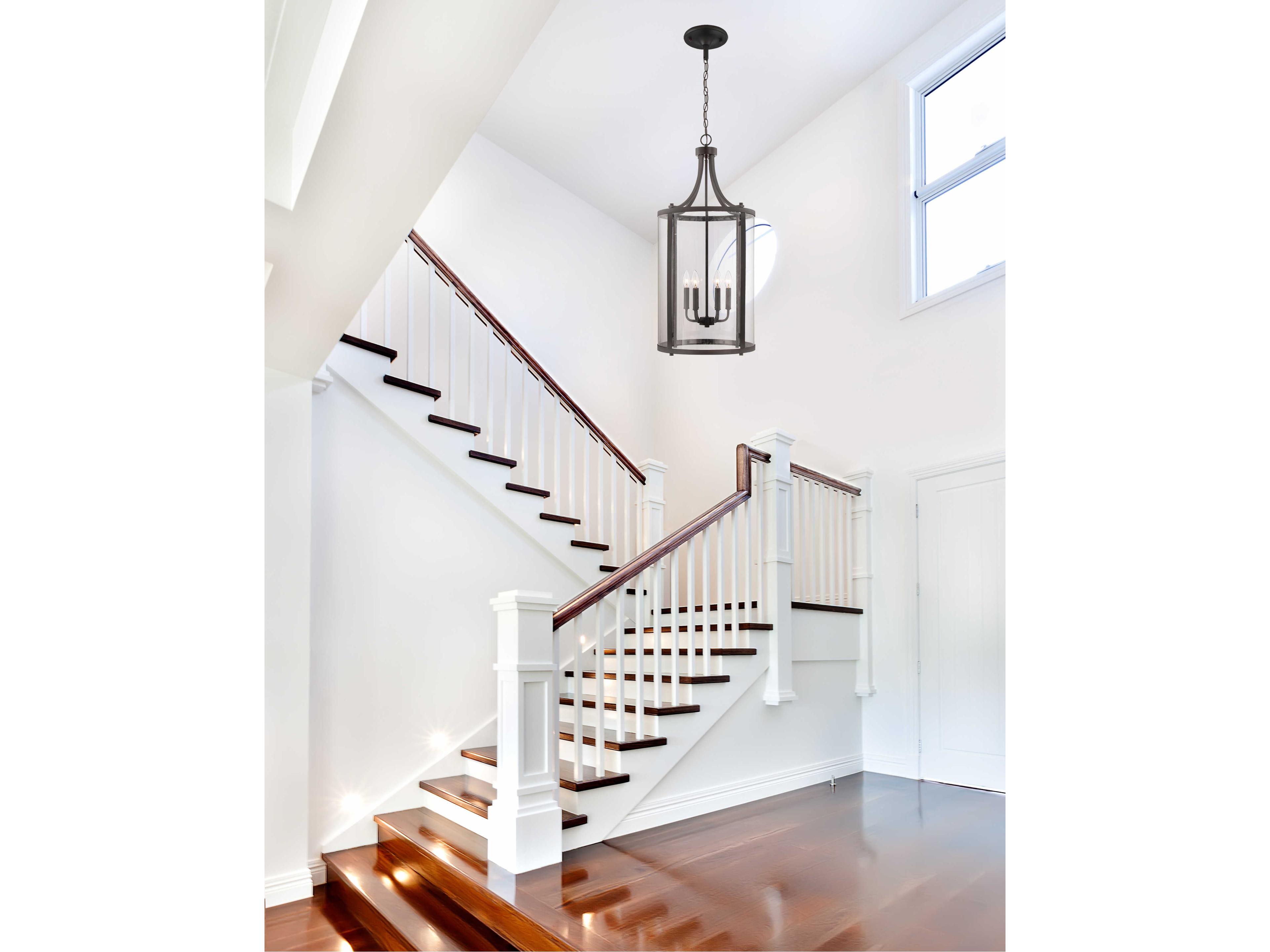 Savoy House Penrose 6-Light English Bronze Glass Candelabra Cylinder Chandelier