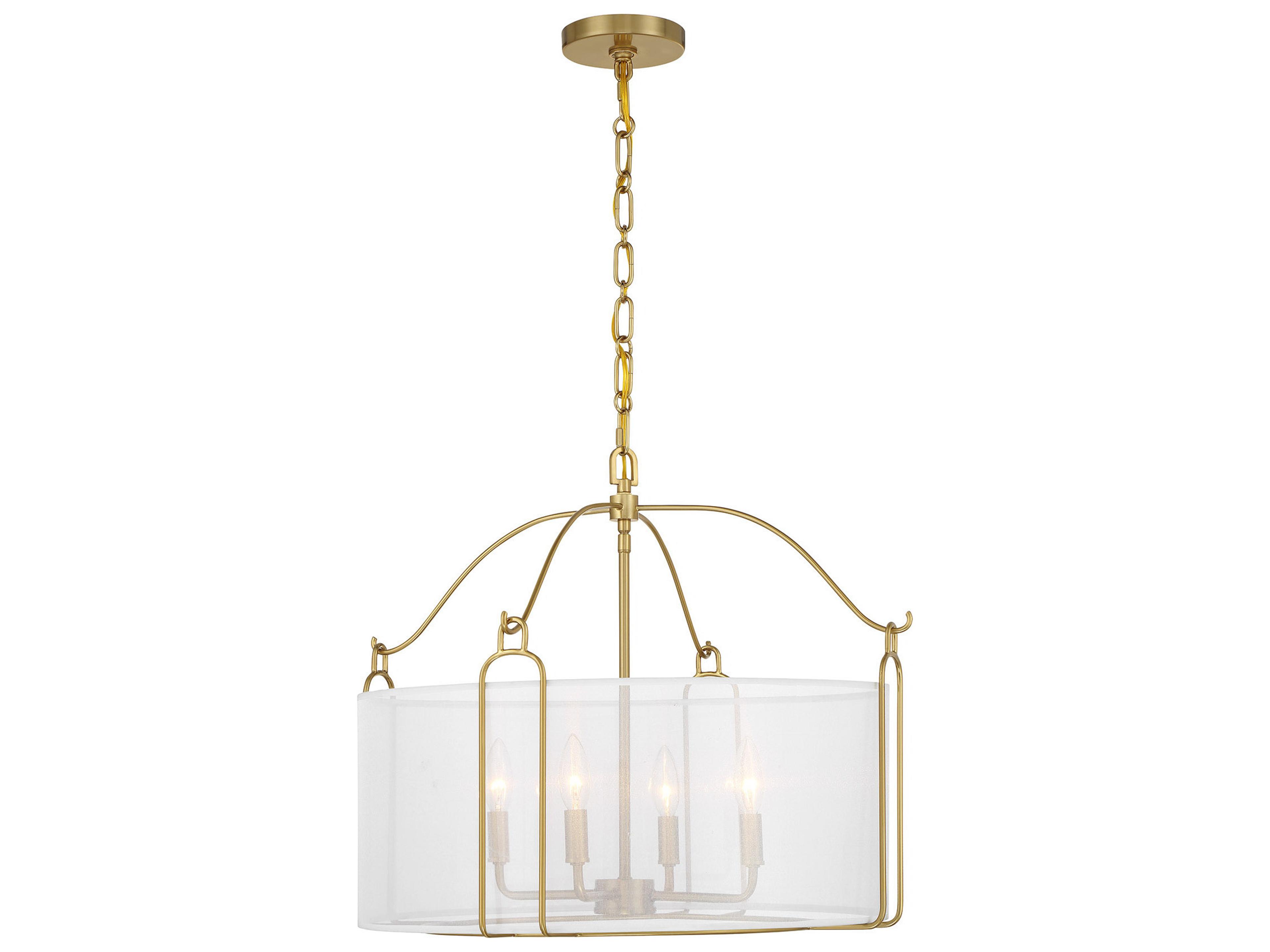 Ashlay 4-Light Warm Brass Pendant