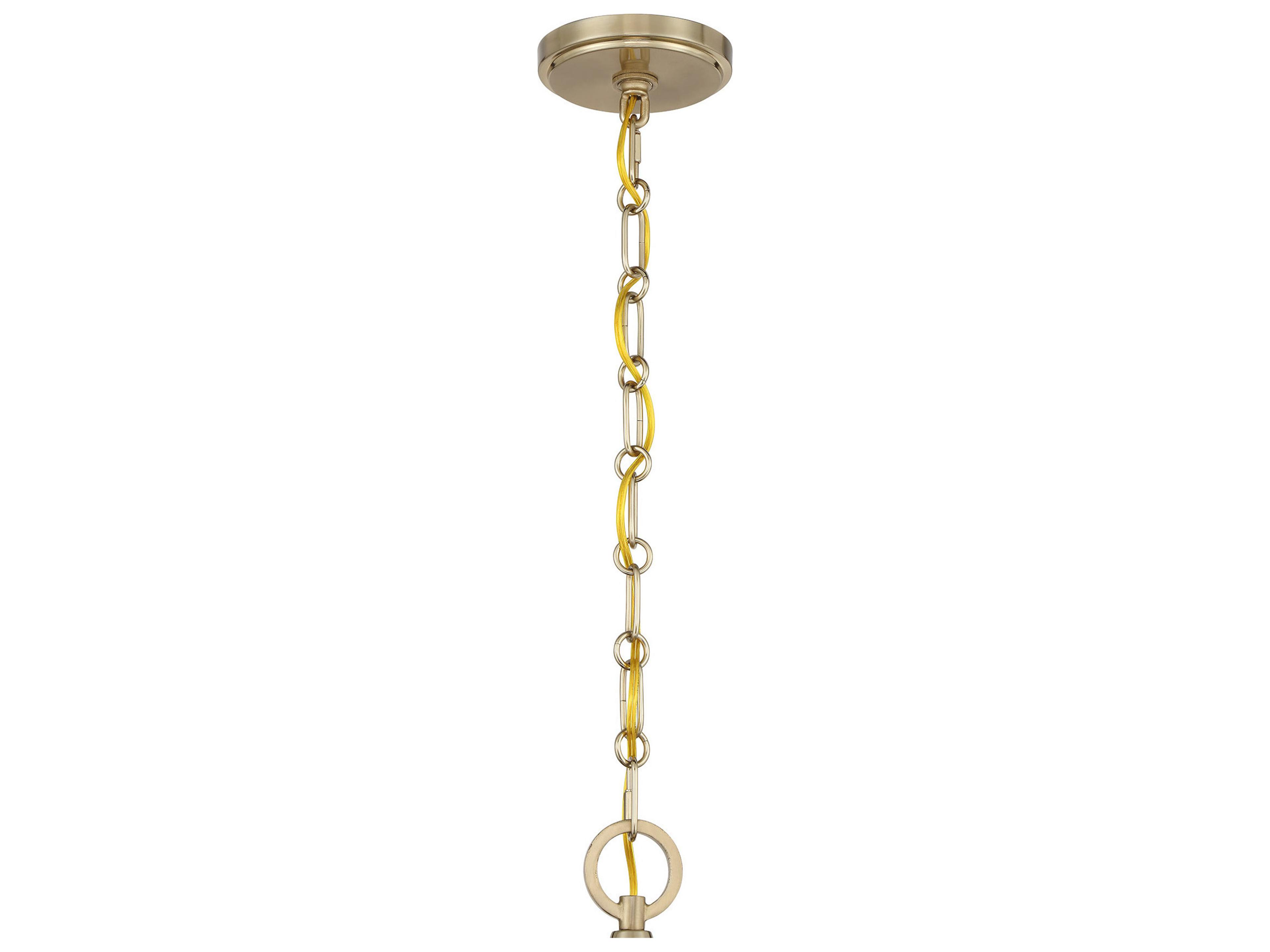 Savoy House Monterey 4-Light Matte Black Warm Brass Dome Pendant