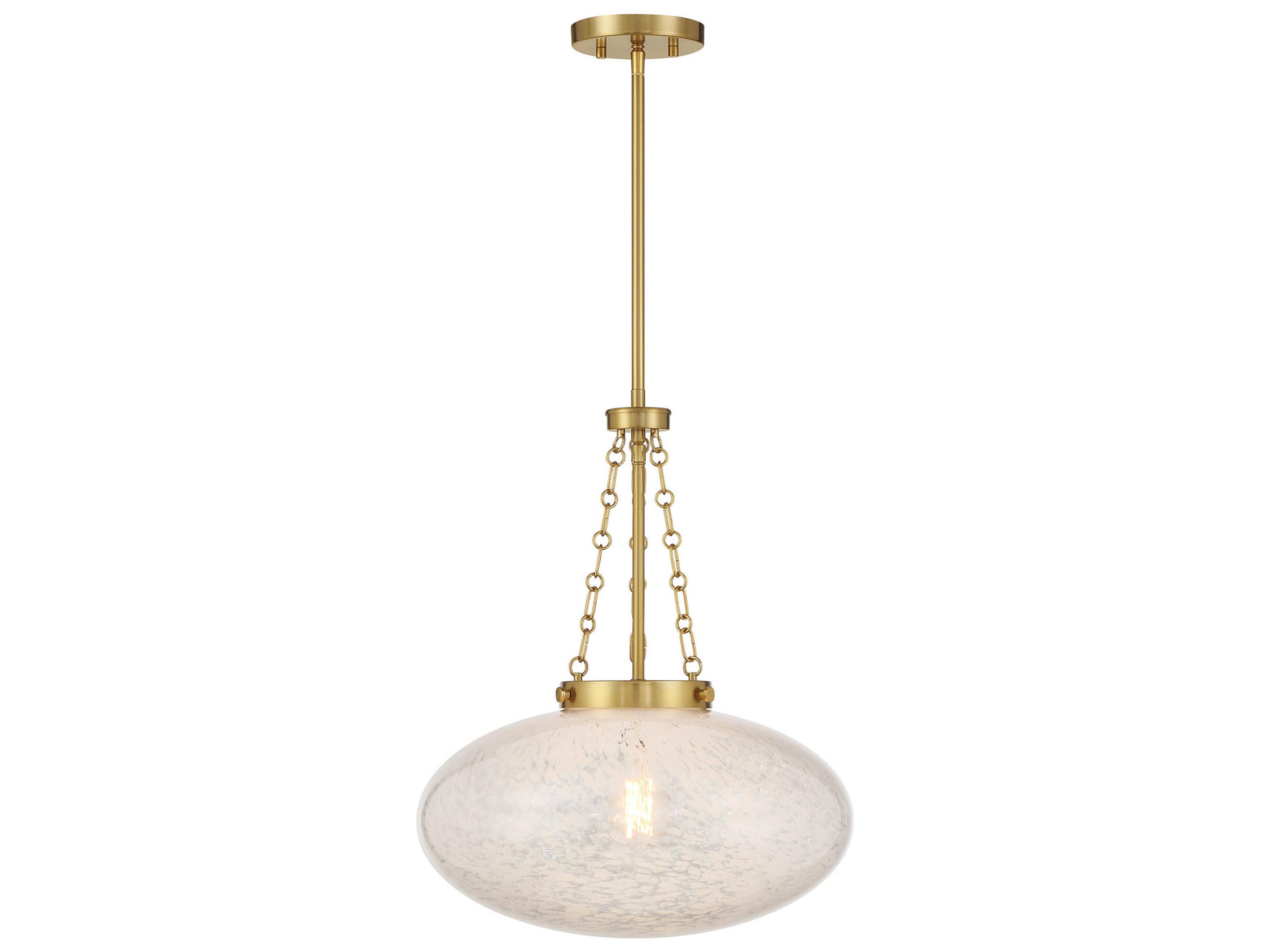 Willow 1-Light Warm Brass Pendant