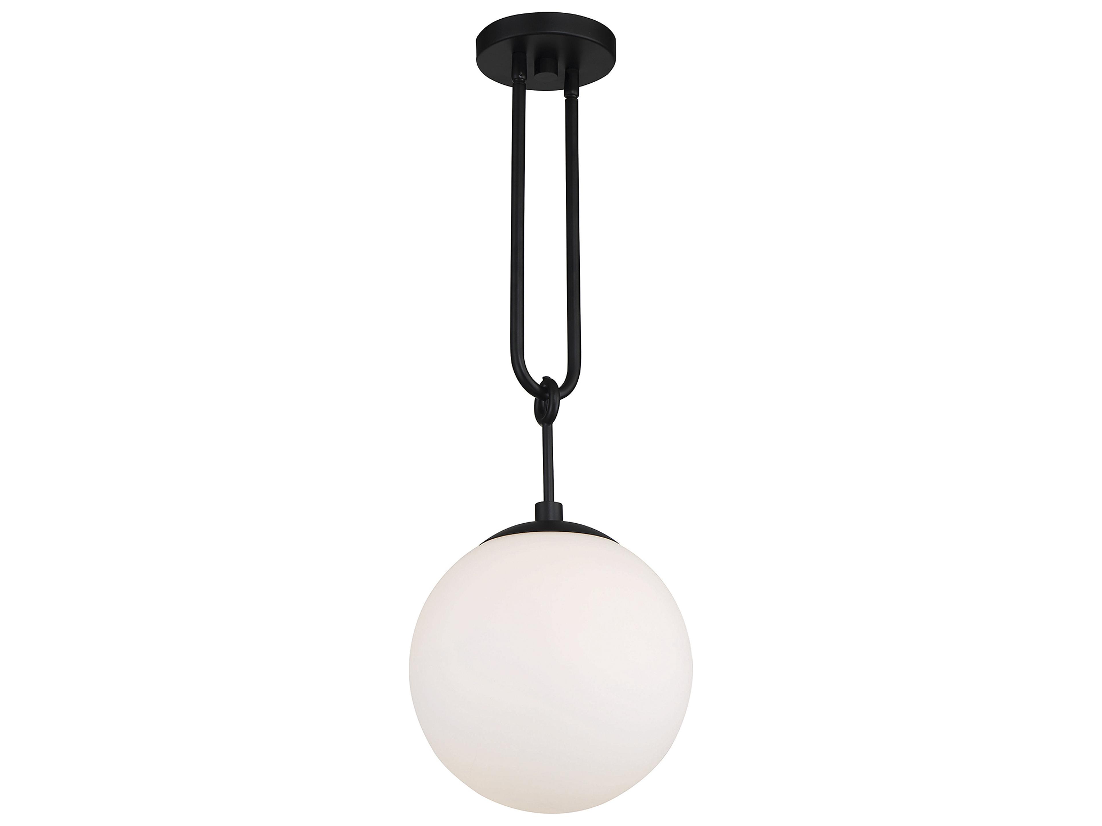 Savoy House Becker 1-Light Matte Black Glass Globe Mini Pendant