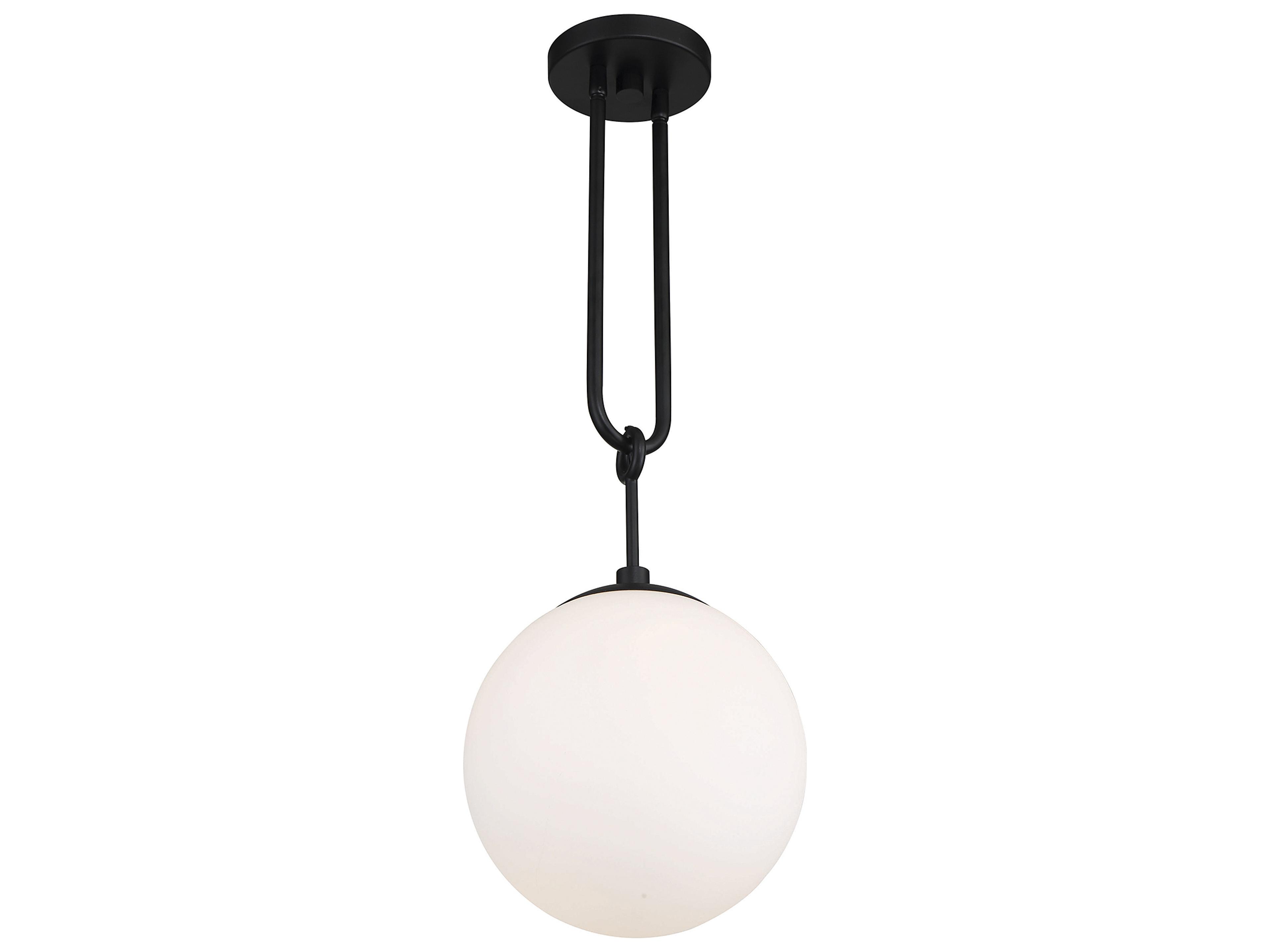 Savoy House Becker 1-Light Matte Black Glass Globe Mini Pendant