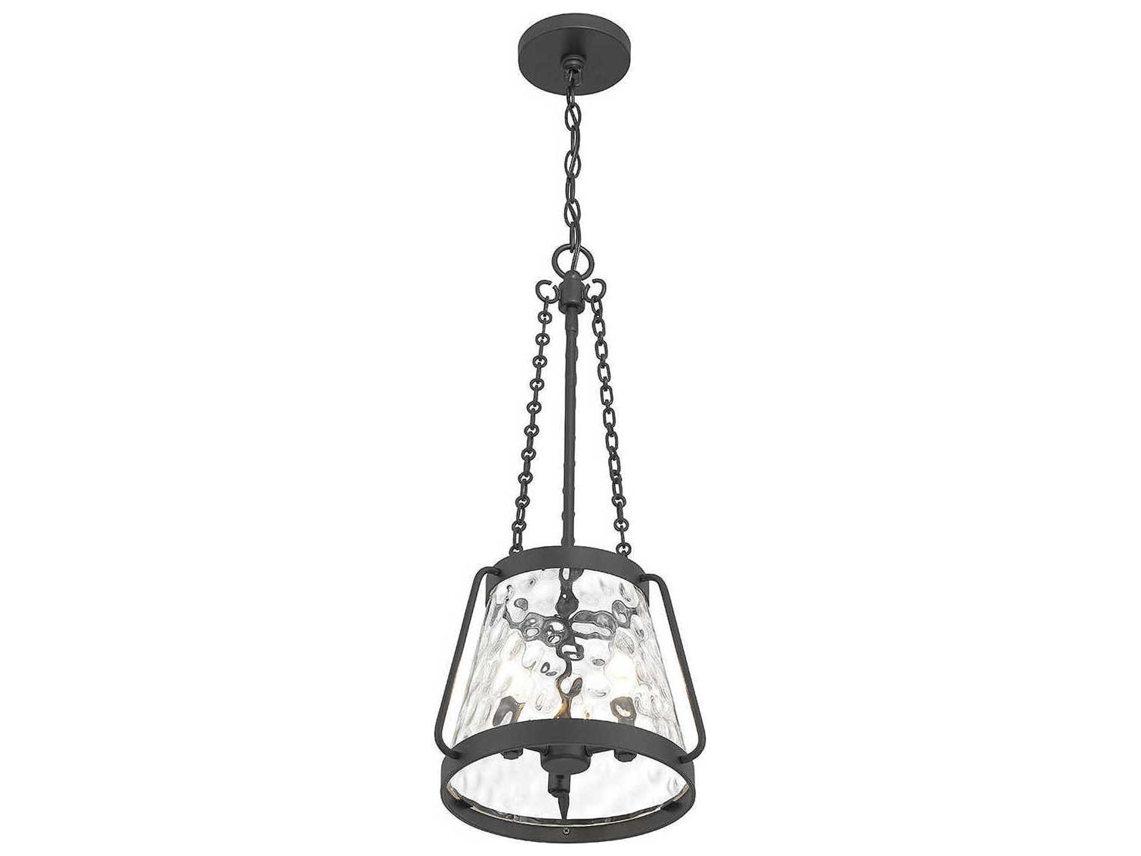 Savoy House Crawford 3-Light Matte Black Glass Mini Pendant
