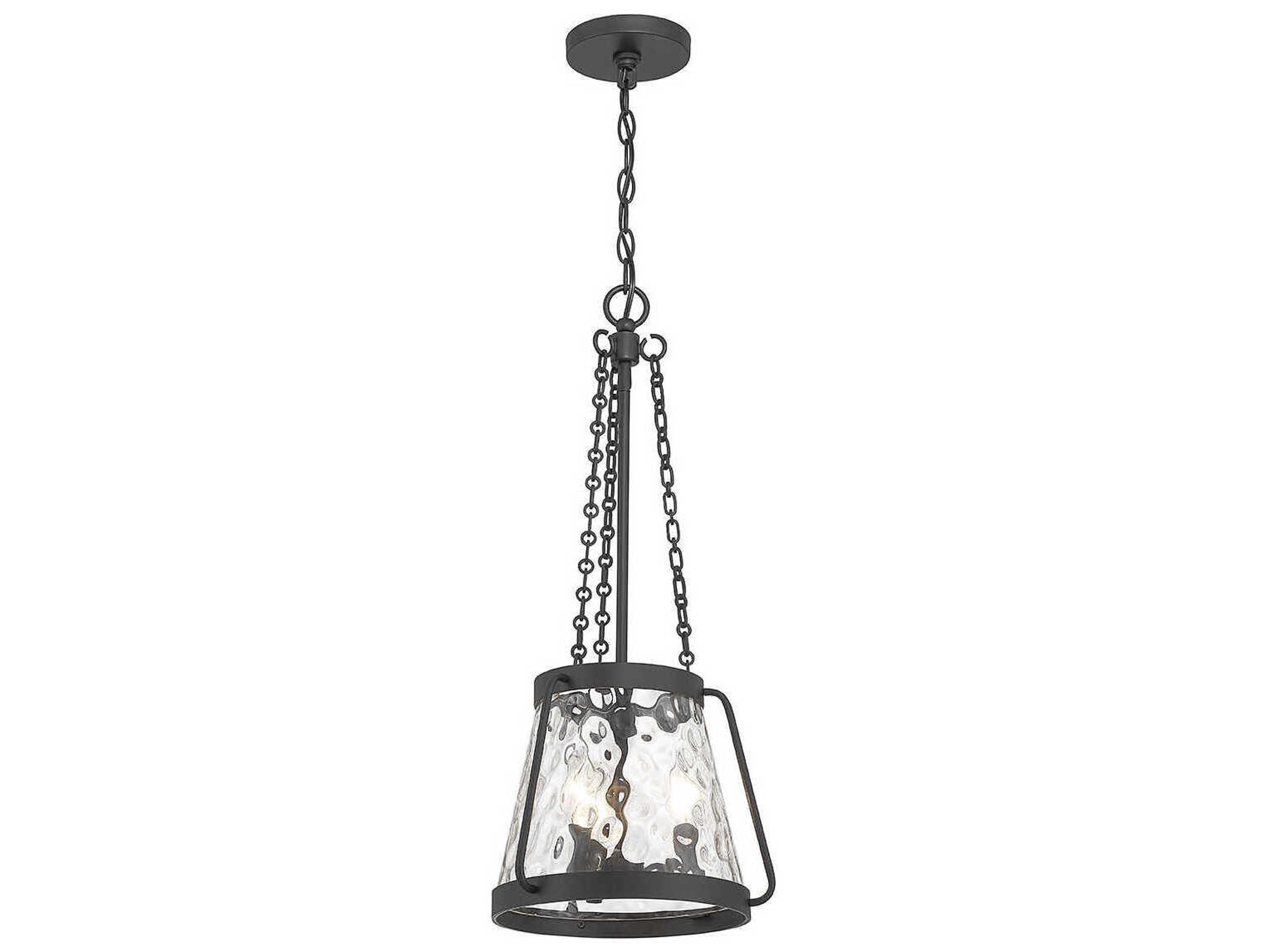 Savoy House Crawford 3-Light Matte Black Glass Mini Pendant
