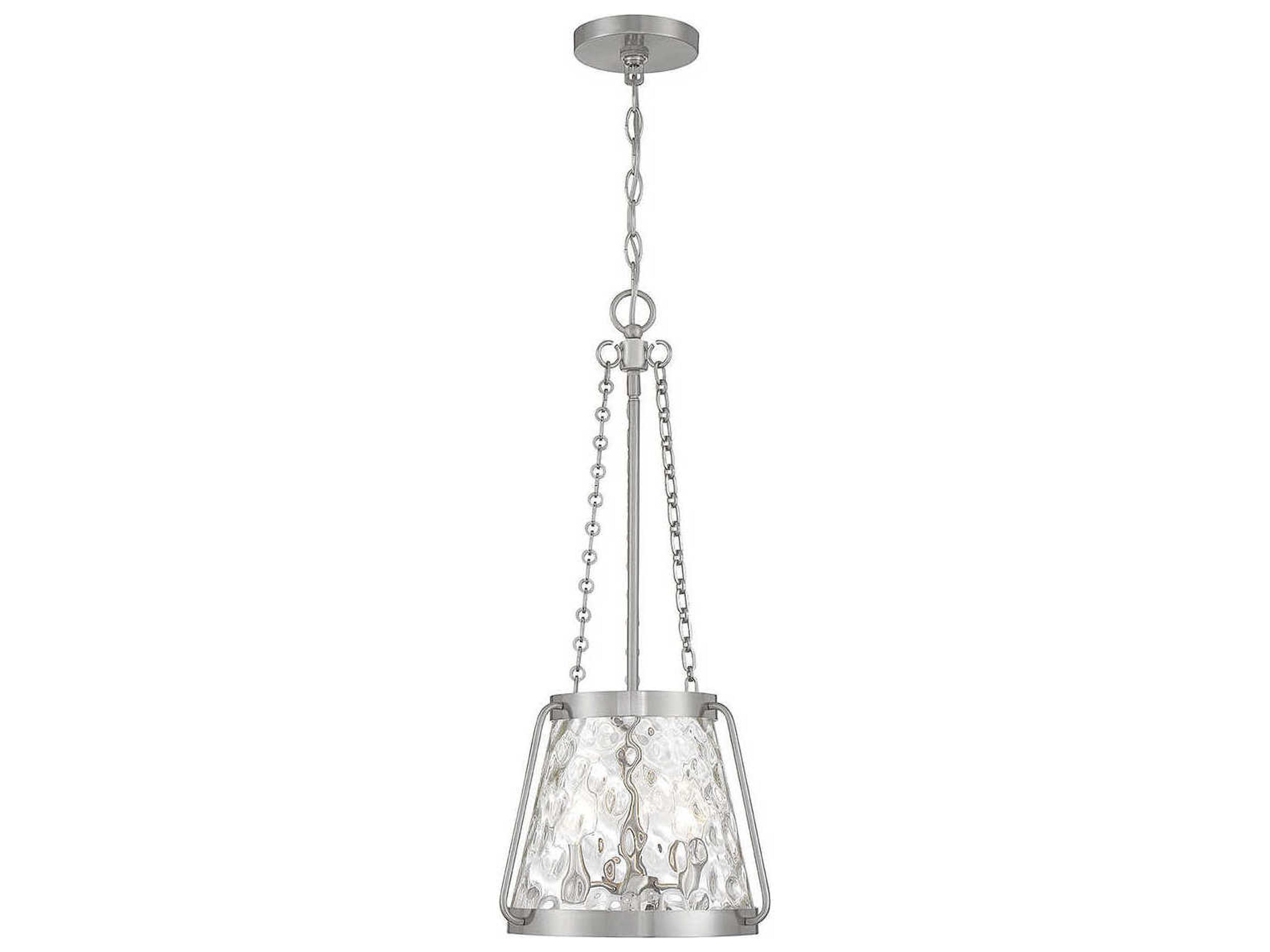 Crawford 3-Light Satin Nickel Glass Mini Pendant
