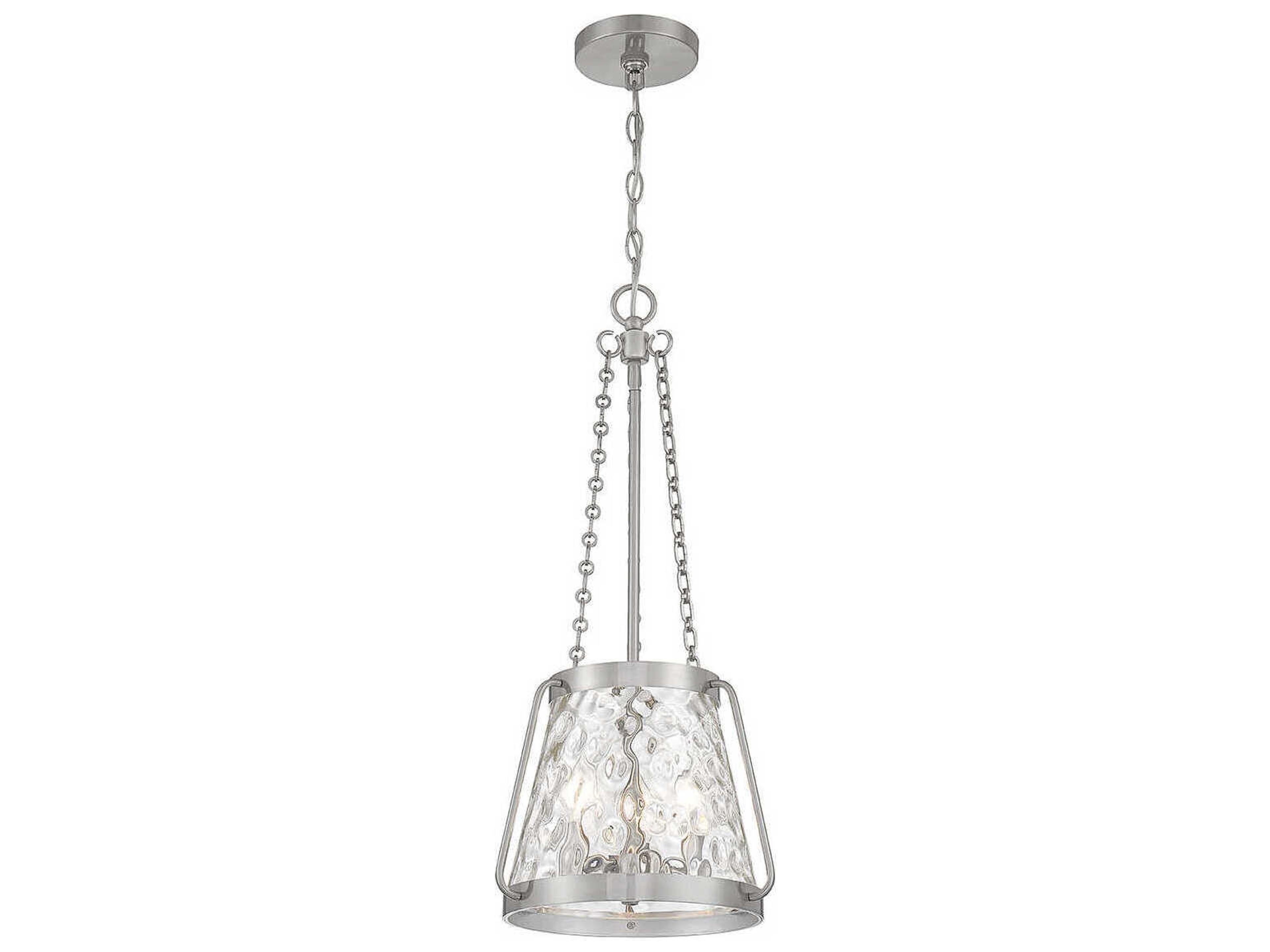 Savoy House Crawford 3-Light Satin Nickel Glass Mini Pendant