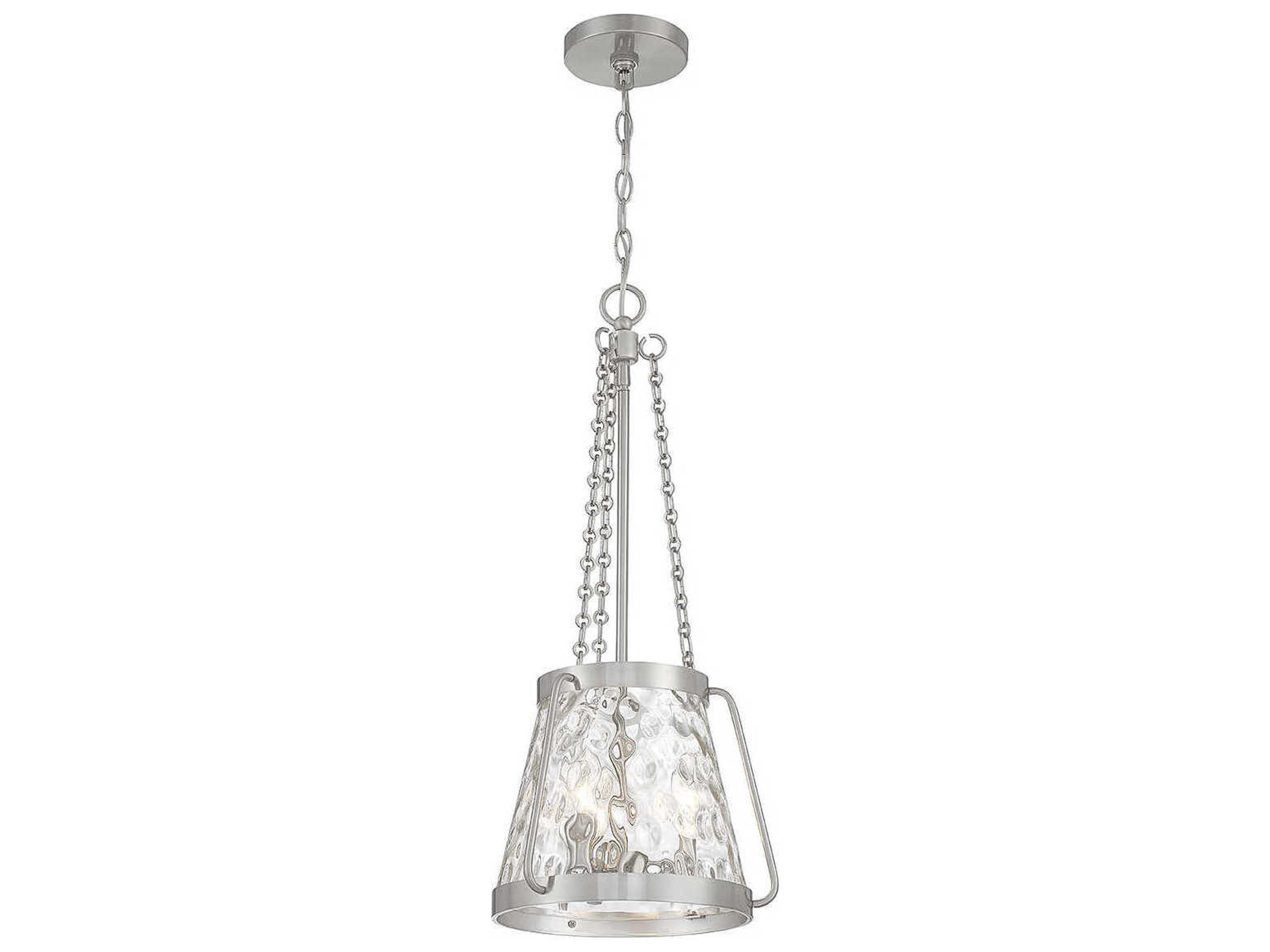Savoy House Crawford 3-Light Satin Nickel Glass Mini Pendant
